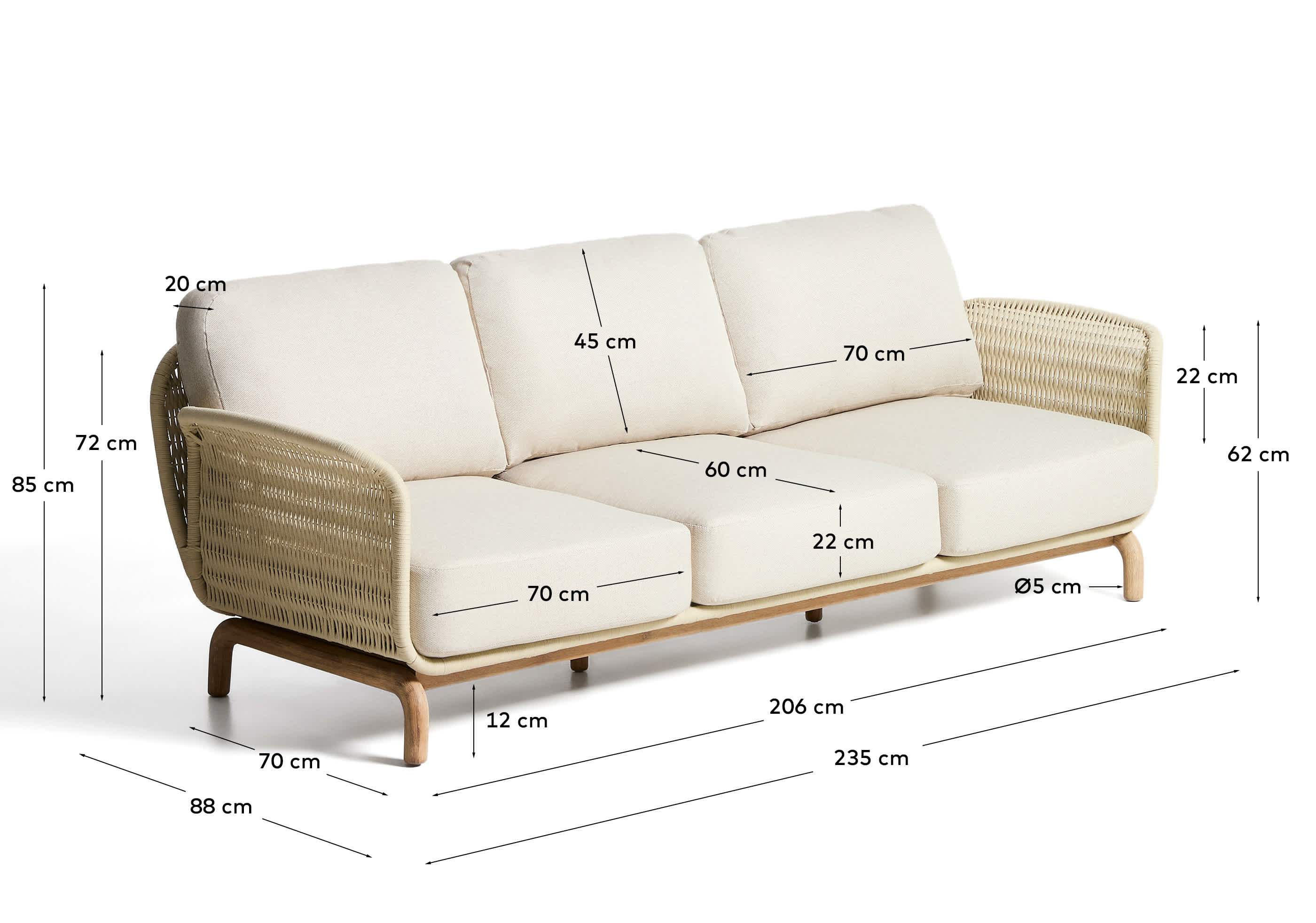Canapé de jardin ALIPA de Kave Home