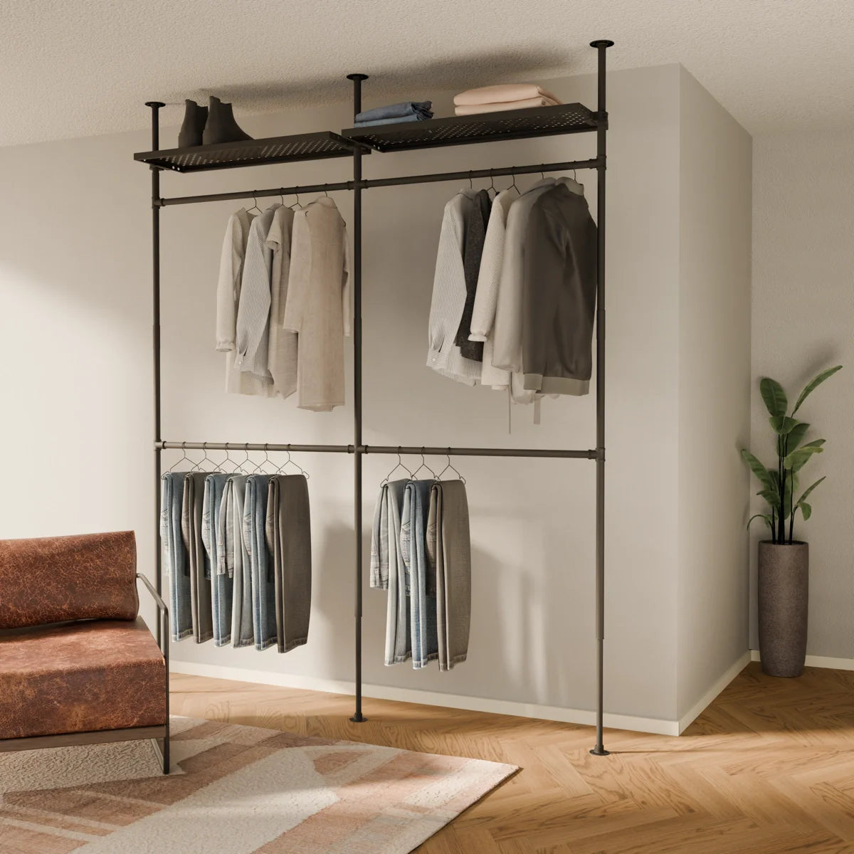 PAMO LOFT 2 METAL clothes rail system