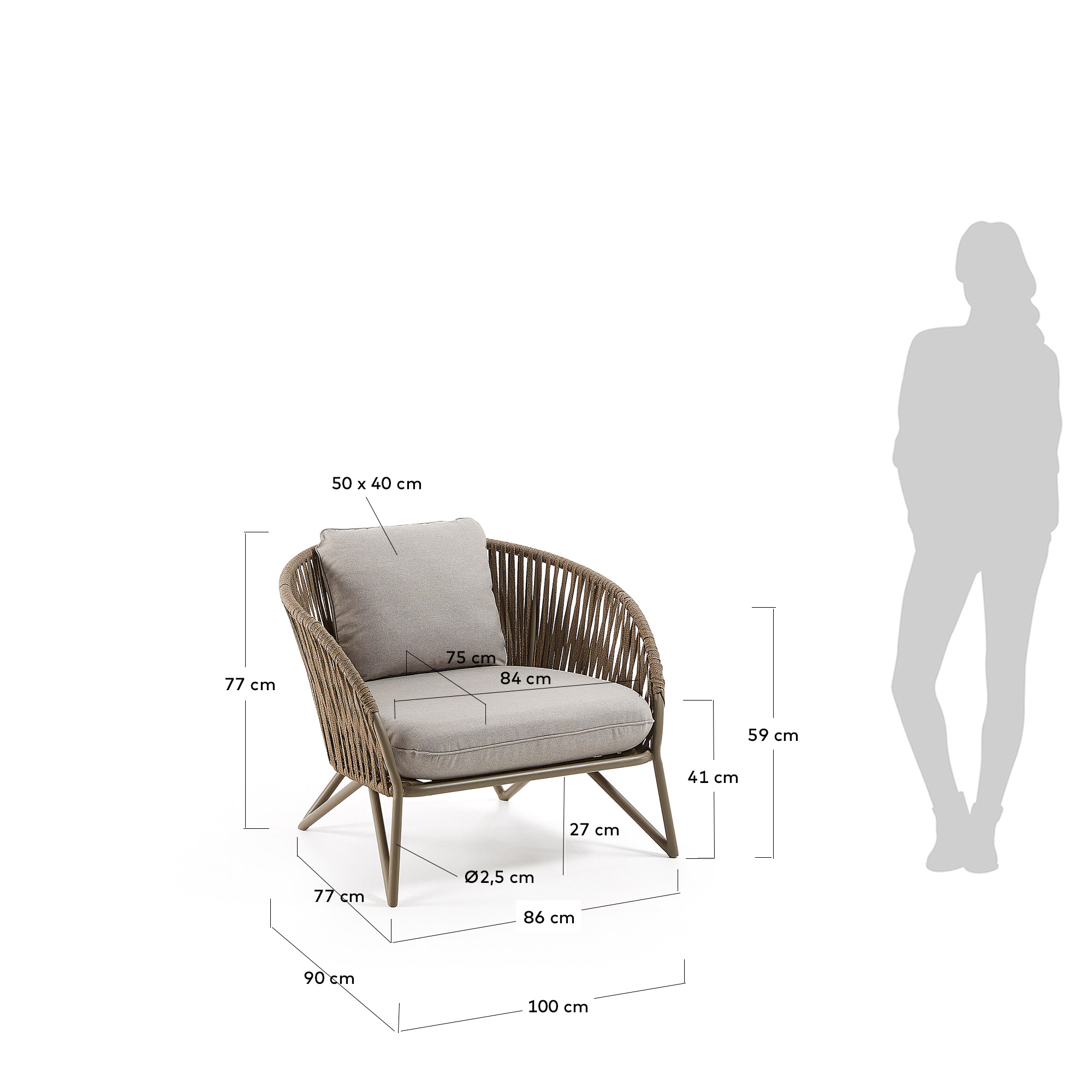 KAVE HOME Gartensessel BRANZIE KAVE HOME Gartensessel BRANZIE