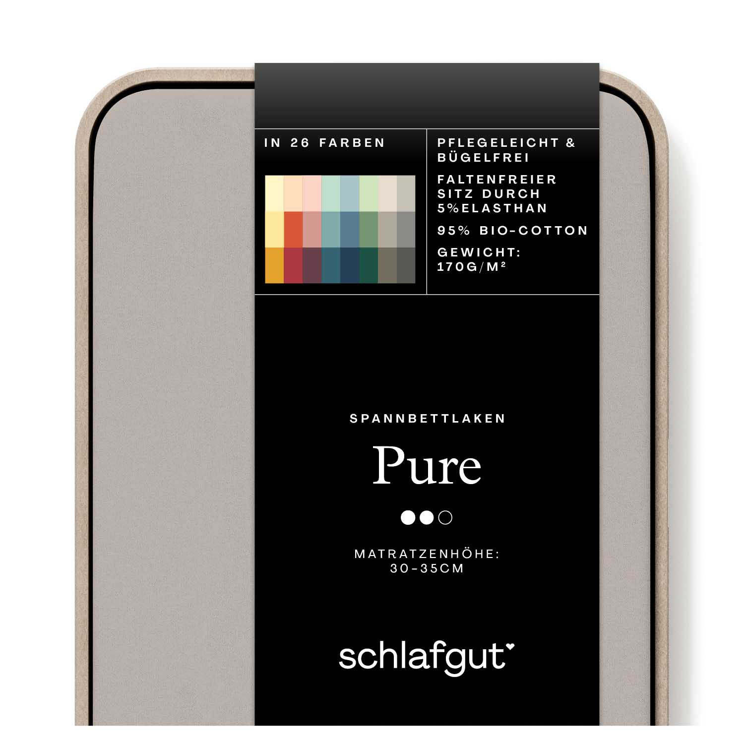 SCHLAFGUT Spannbettlaken PURE