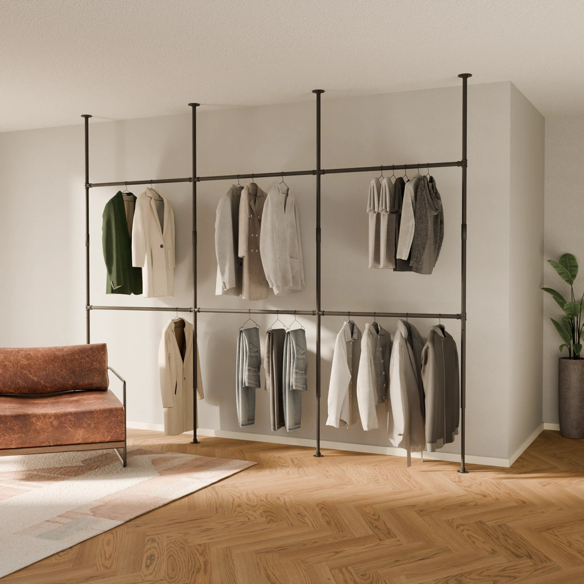 PAMO LOFT 3 clothes rail system