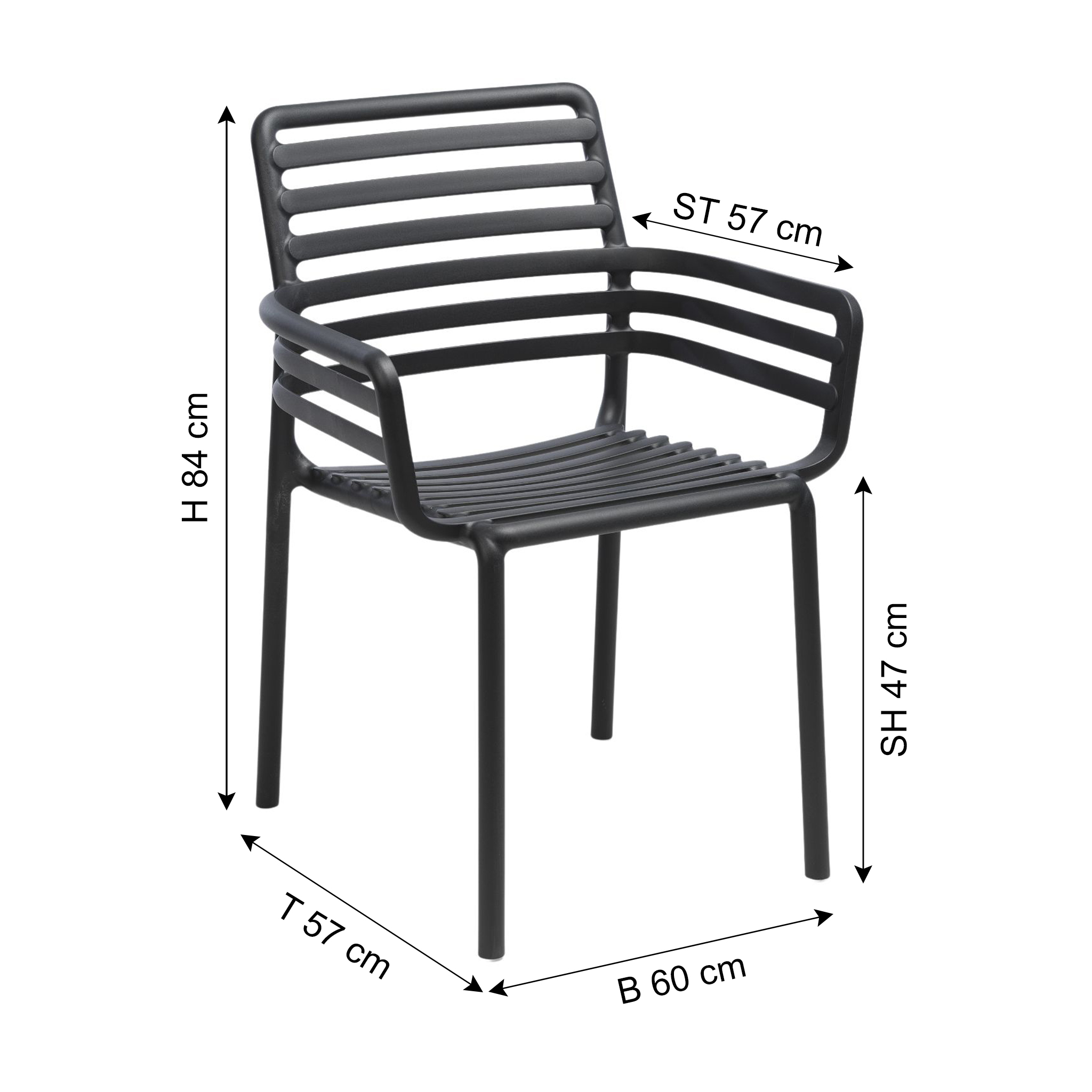 NARDI Chaise de jardin DOGA