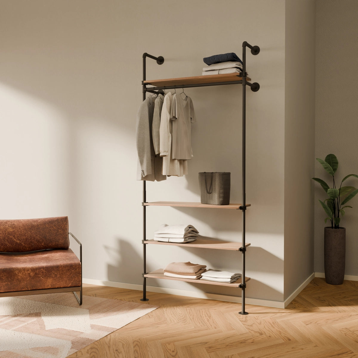 PAMO DESIGN Kleiderstangensystem KIM 1 OAK