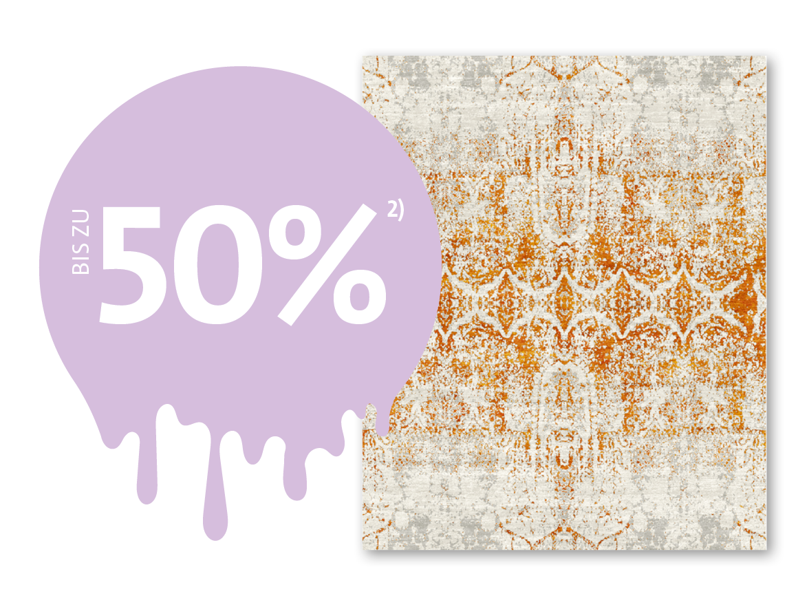 50% auf lagernde Teppiche!