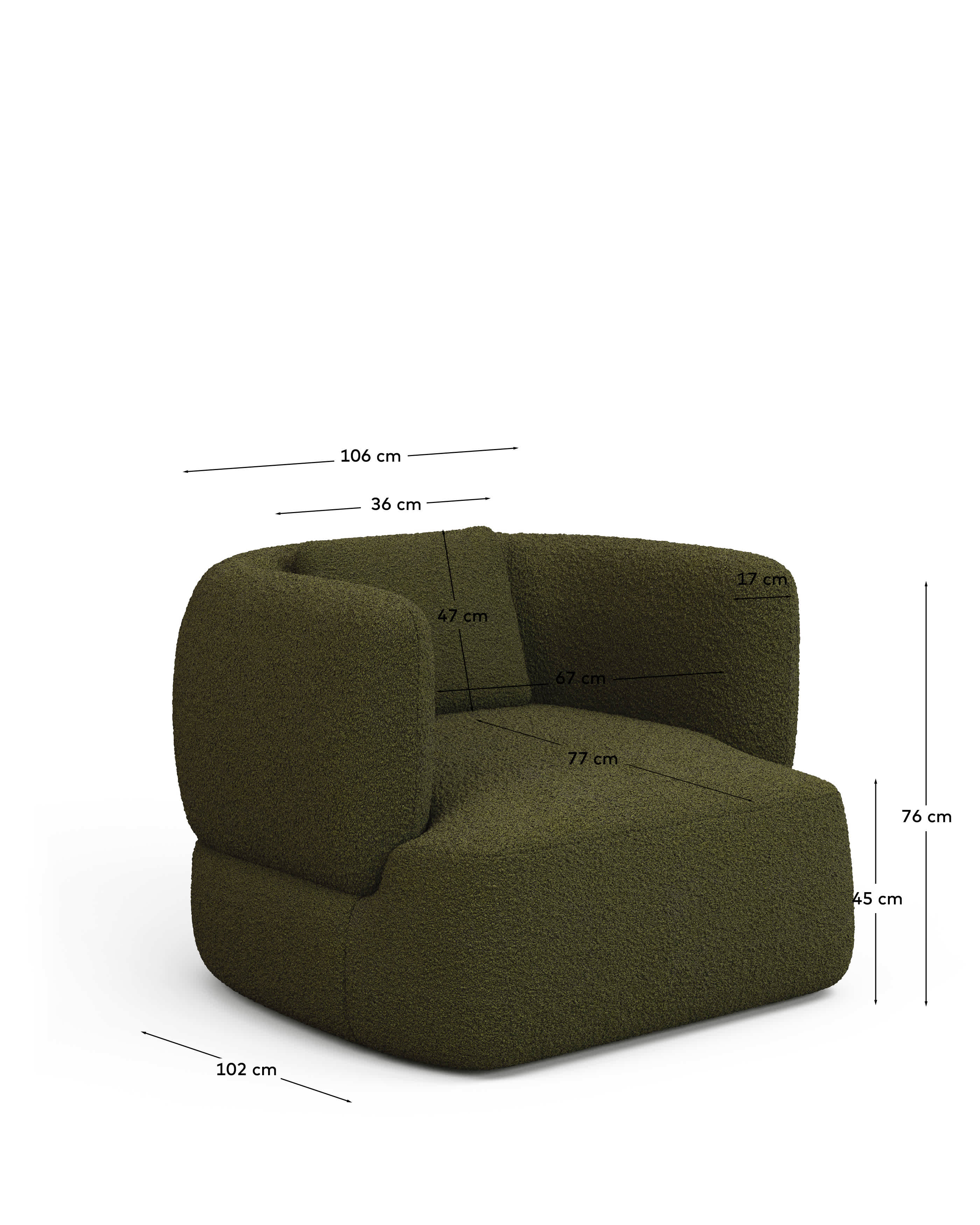Fauteuil pivotant MARTINA de Kave Home