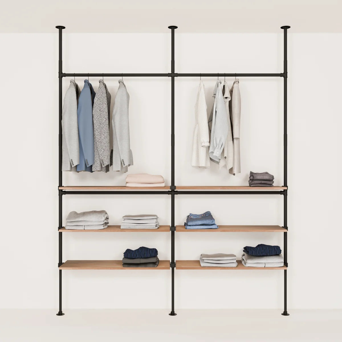 PAMO LOFT 2 OAK clothes rail system