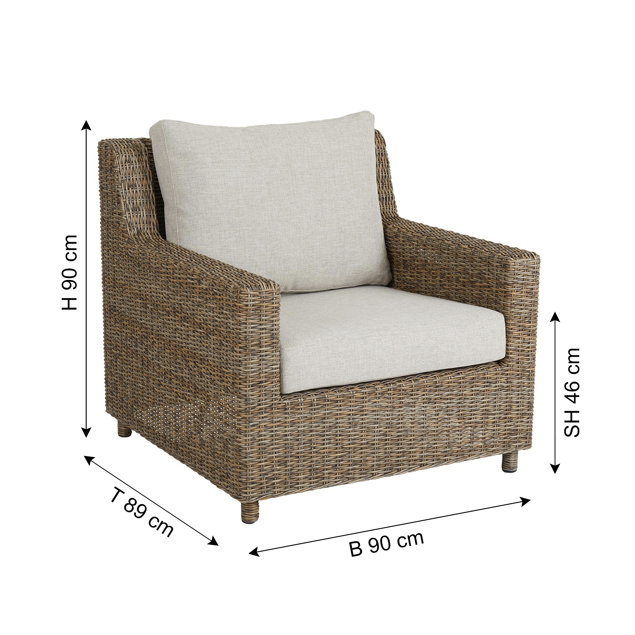 BRAFAB Gartensessel SANDKORN