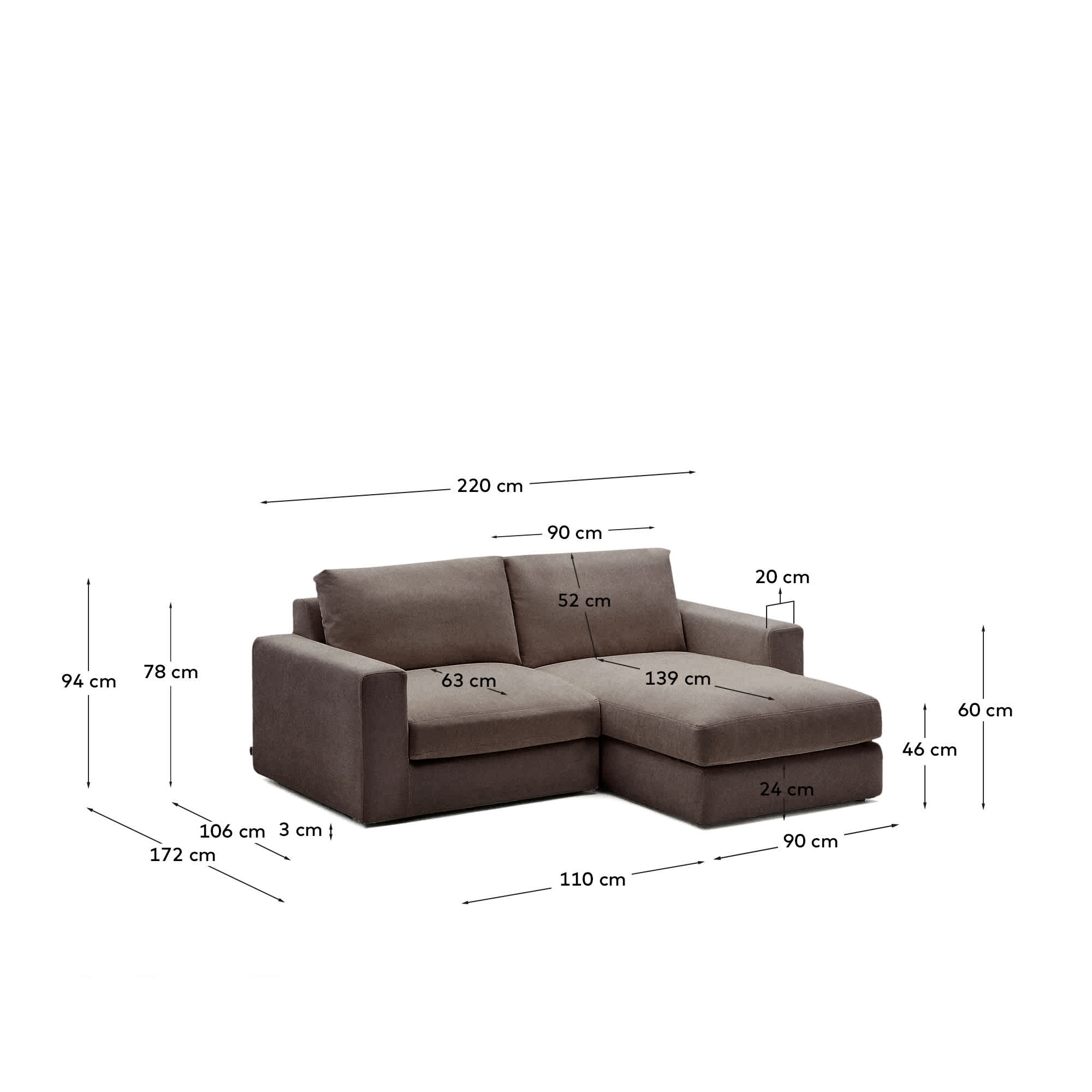 KAVE HOME Sofa ALEA