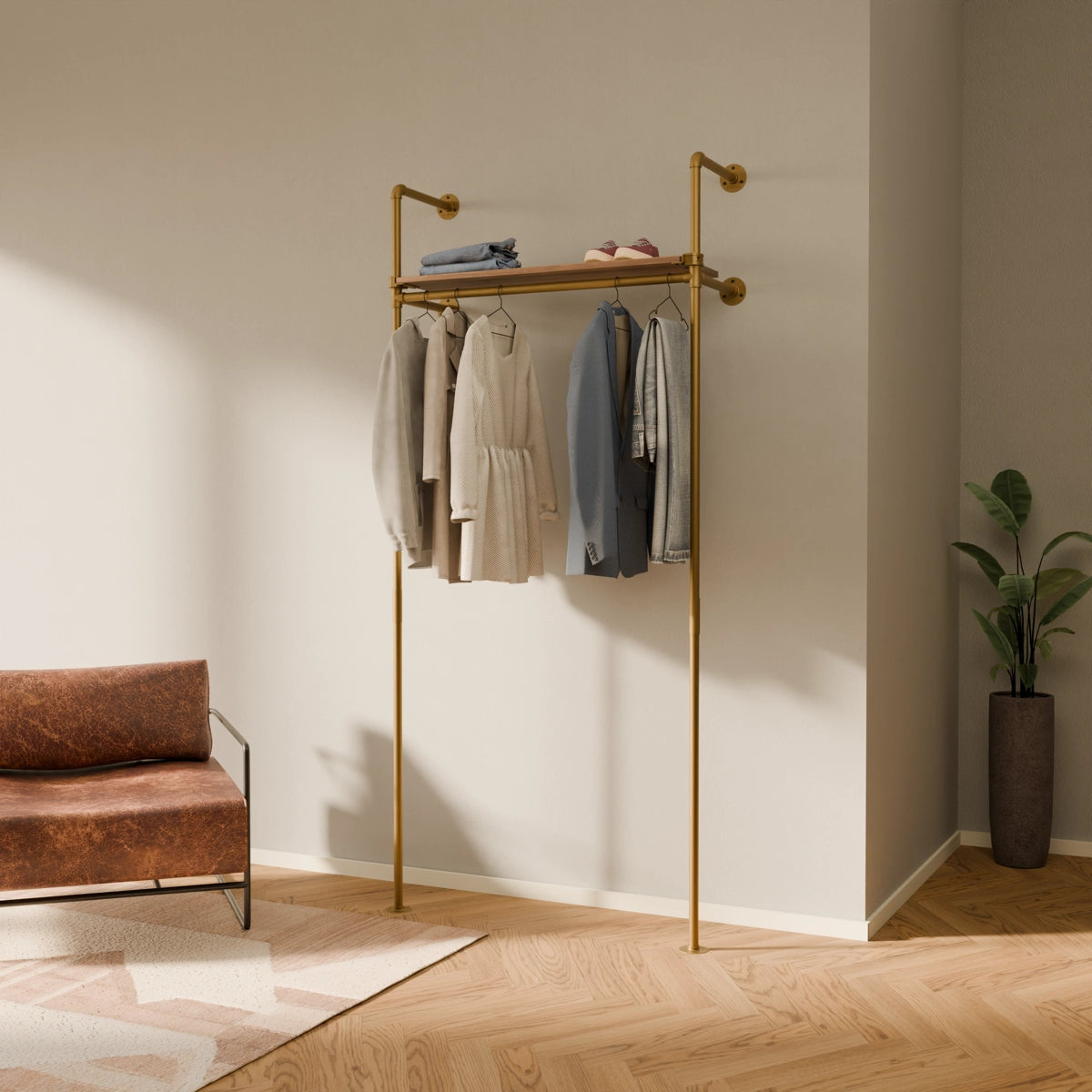 Système de tringle à vêtements PAMO KIM 1 OAK
