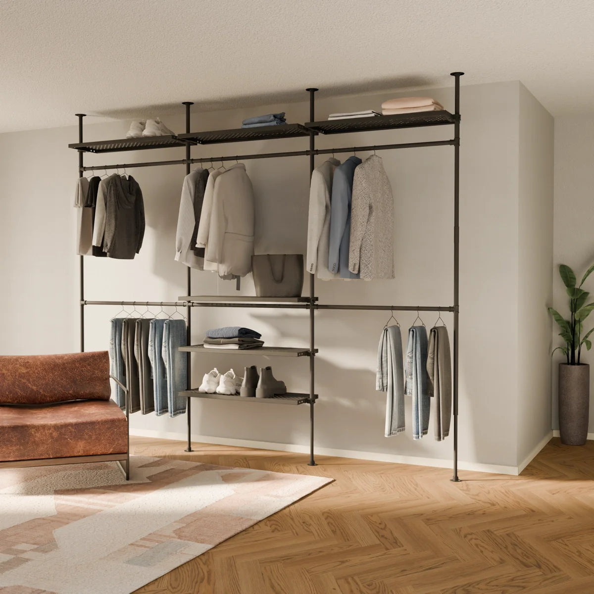 PAMO Kleiderstangensystem LOFT 3 METAL