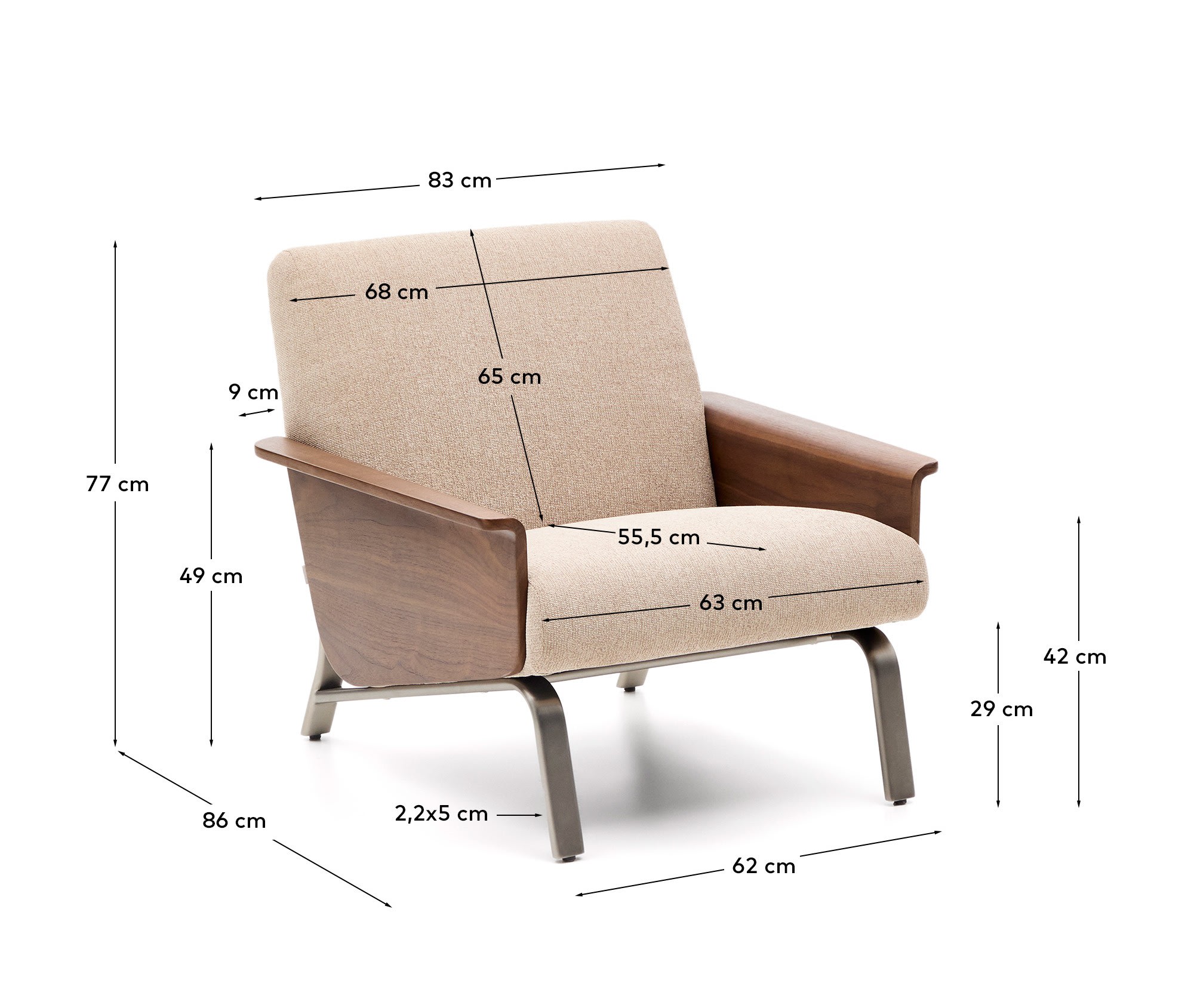 KAVE HOME Sessel AMSEN