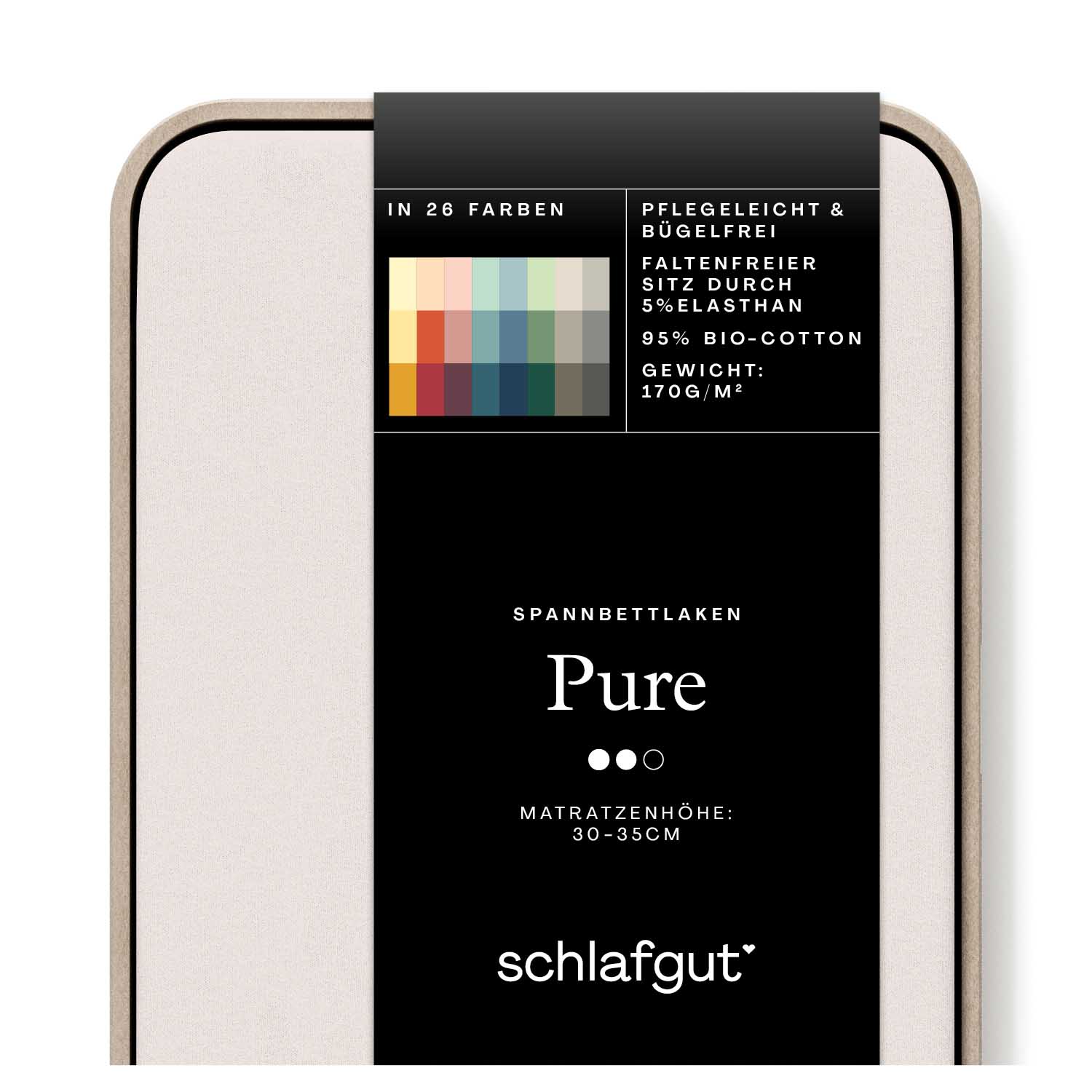 SCHLAFGUT fitted sheet PURE