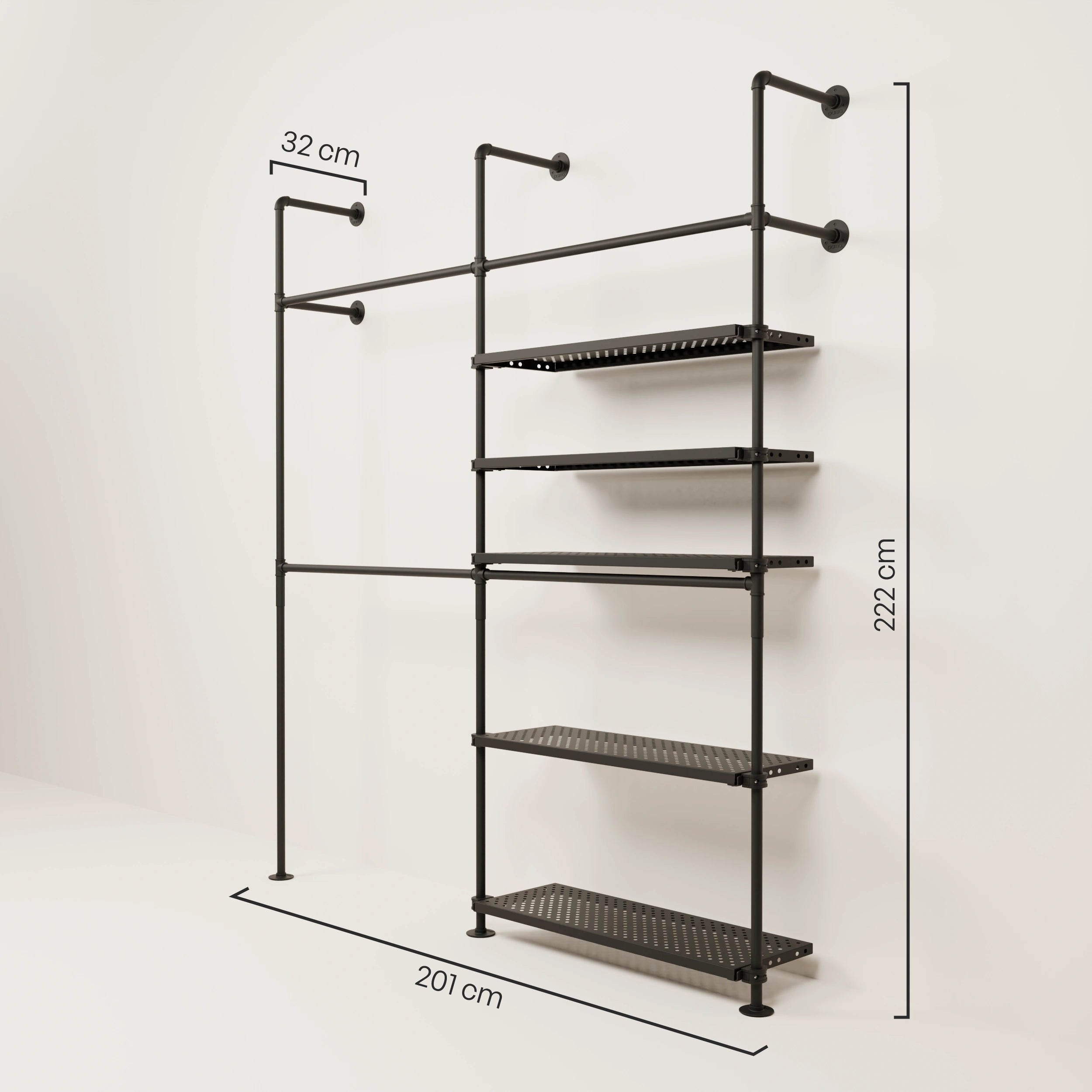 PAMO KIM DOUBLE 2 METAL clothes rail system
