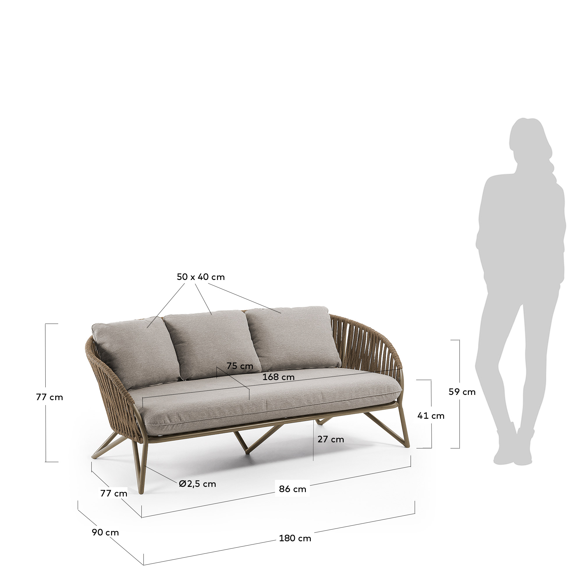 KAVE HOME Gartensofa BRANZIE KAVE HOME Gartensofa BRANZIE