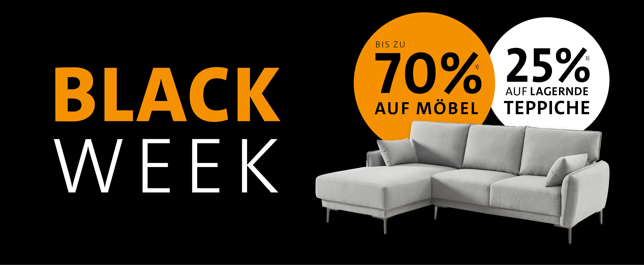 En-tête de la page d'accueil Black Week