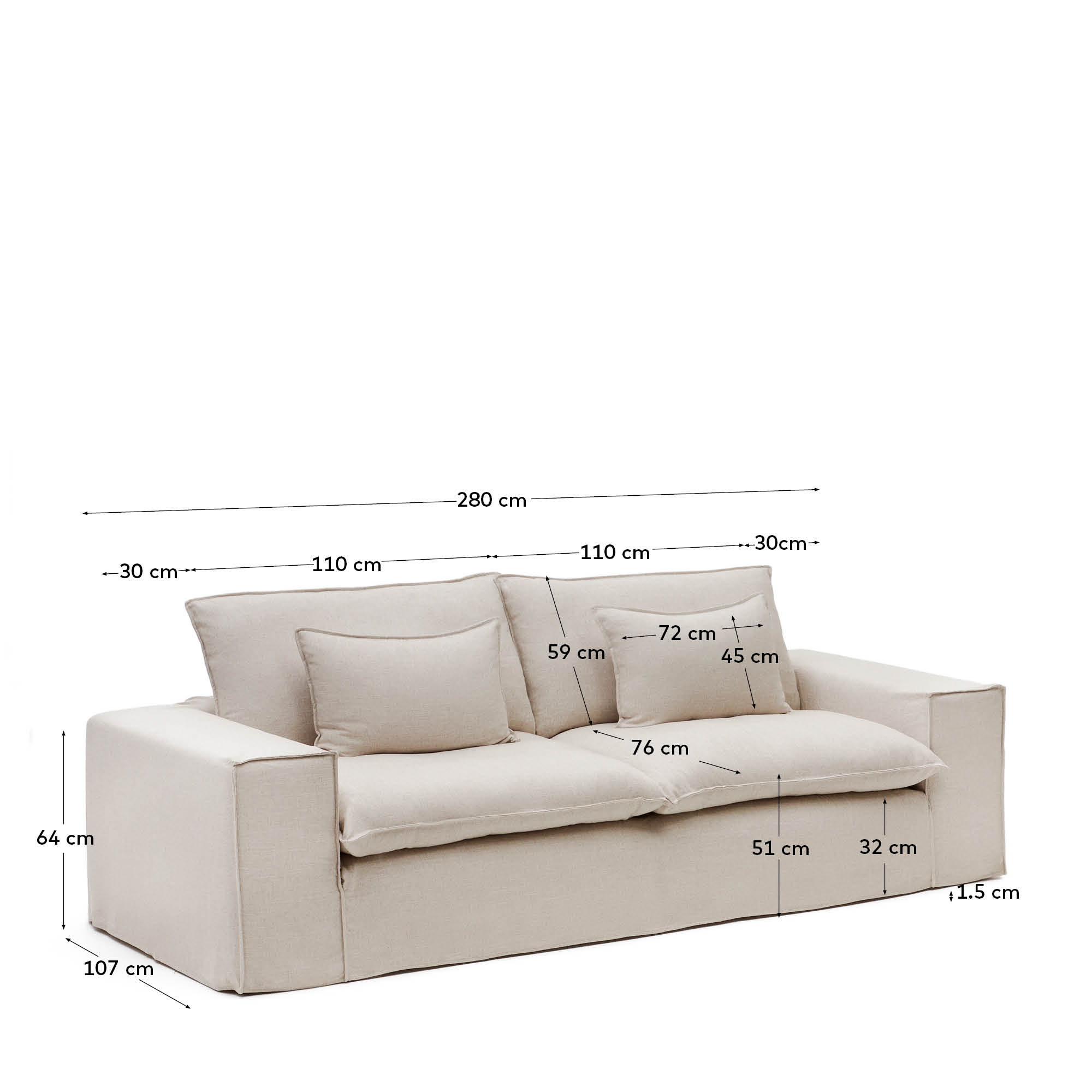 KAVE HOME Sofa ANARELA