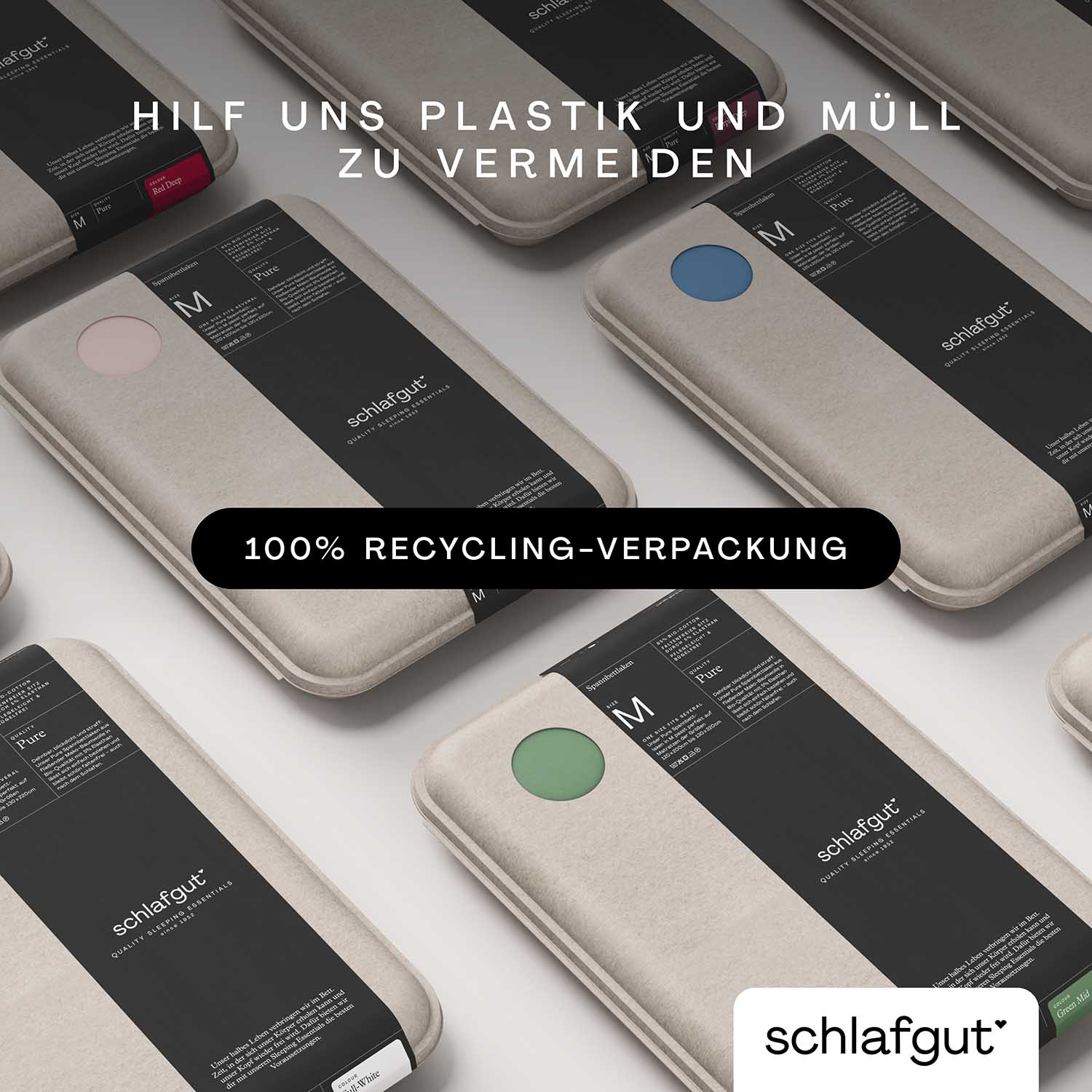 SCHLAFGUT Topper Spannbettlaken PURE
