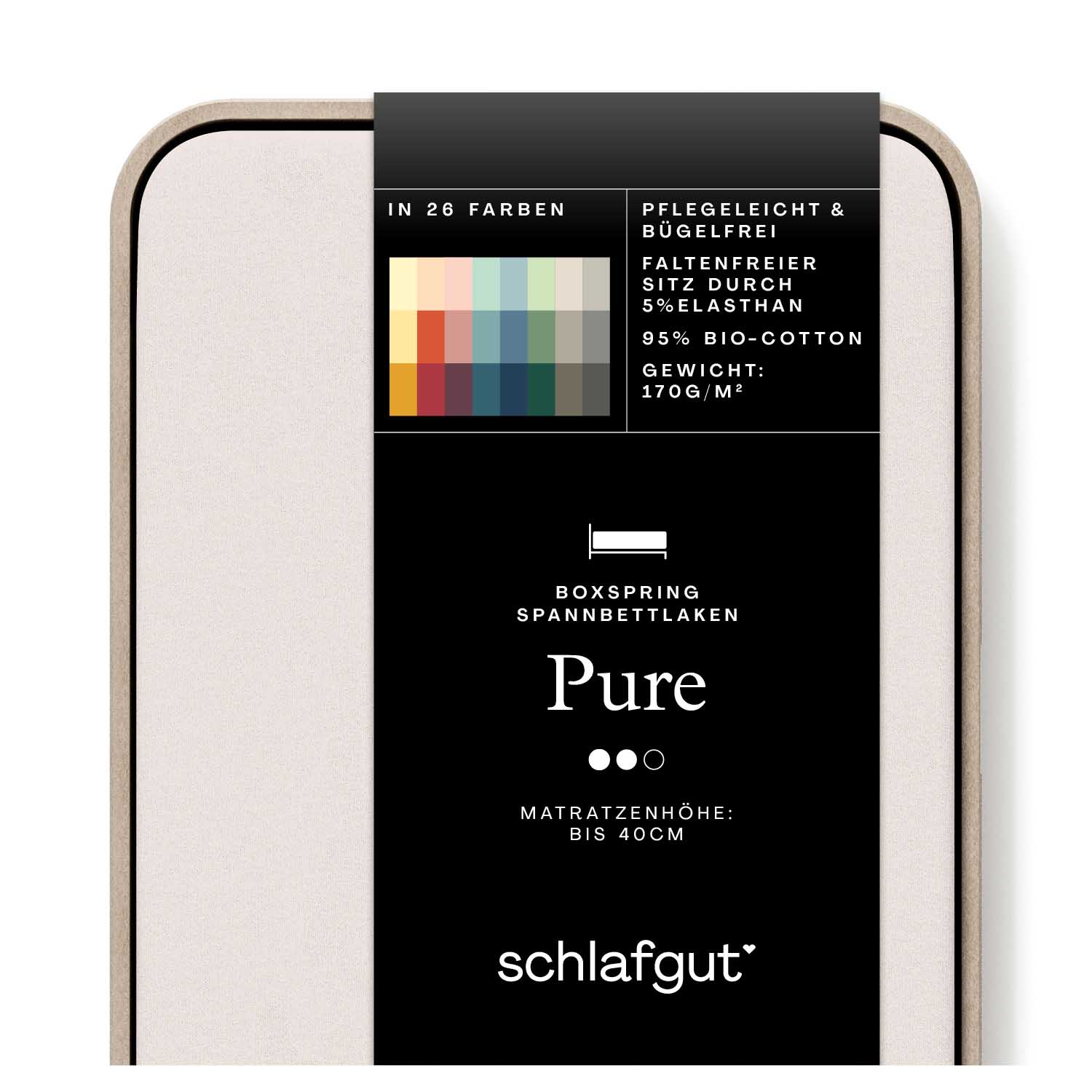 SCHLAFGUT Spannbettlaken PURE