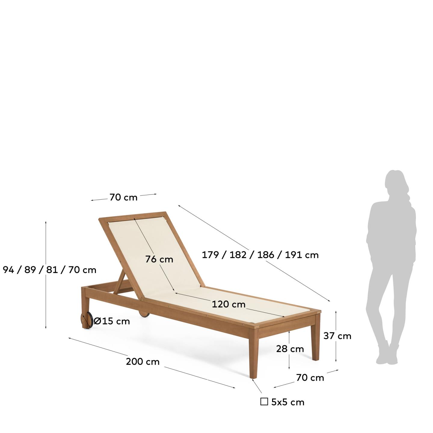 KAVE HOME Sonnenliege CATERIN