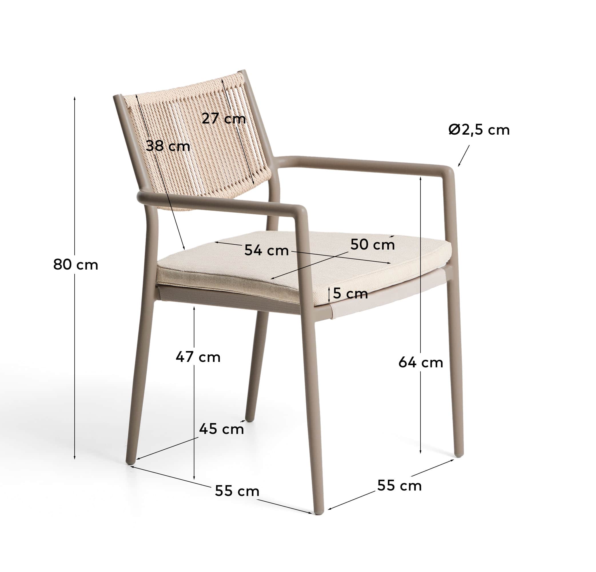 KAVE HOME Gartenstuhl ARGASI