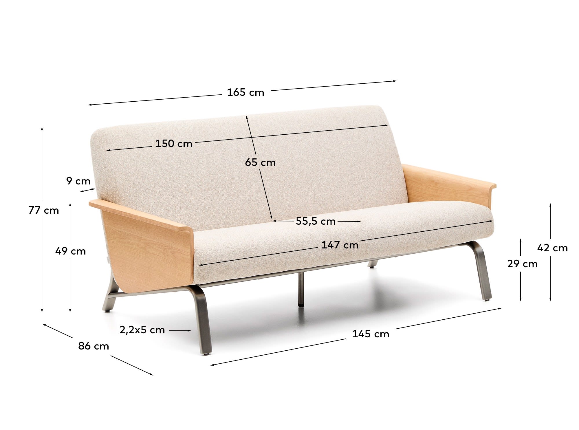 Canapé AMSEN de Kave Home