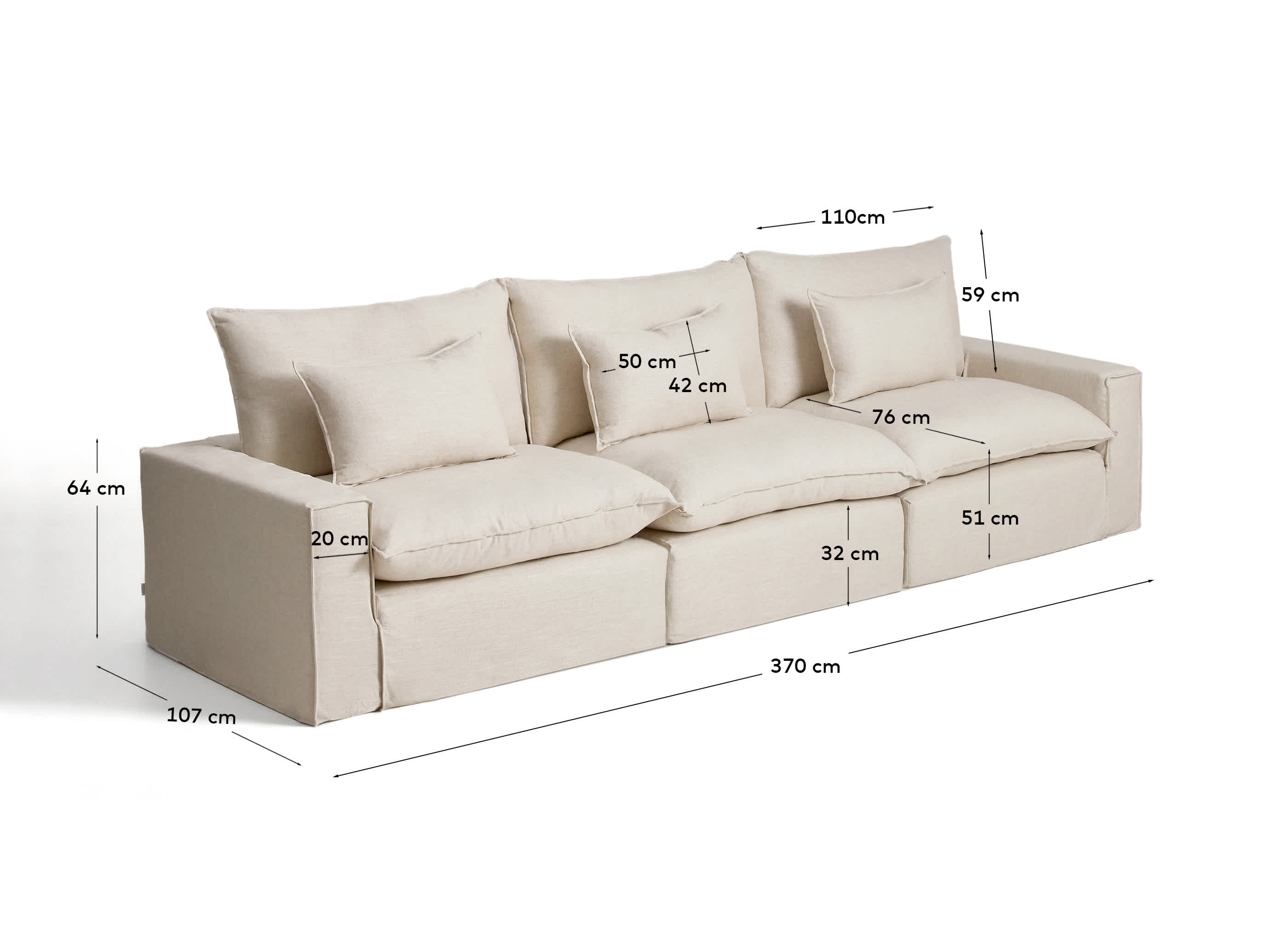 KAVE HOME Sofa ANARELA