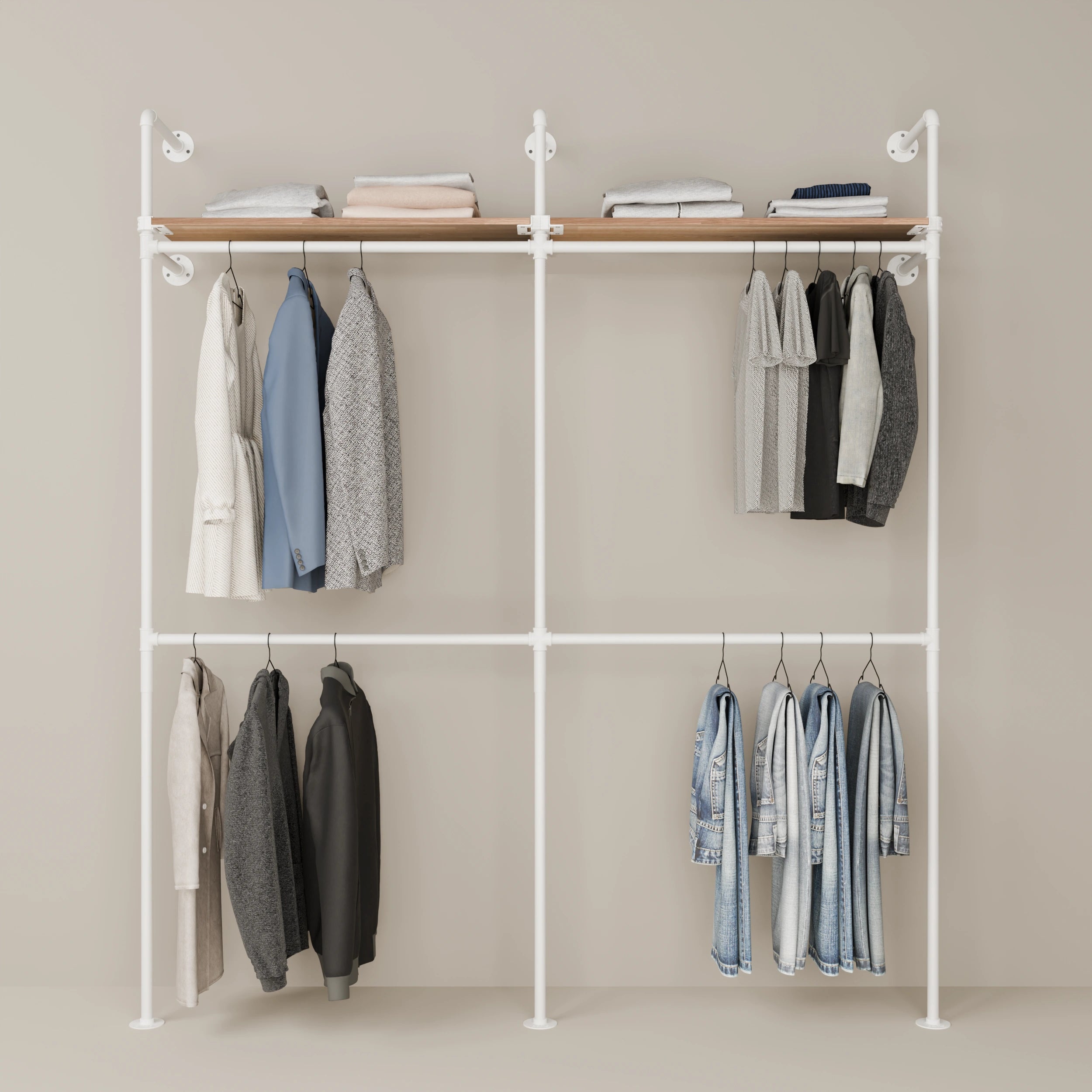 PAMO Kleiderstangensystem KIM DOUBLE 2 OAK