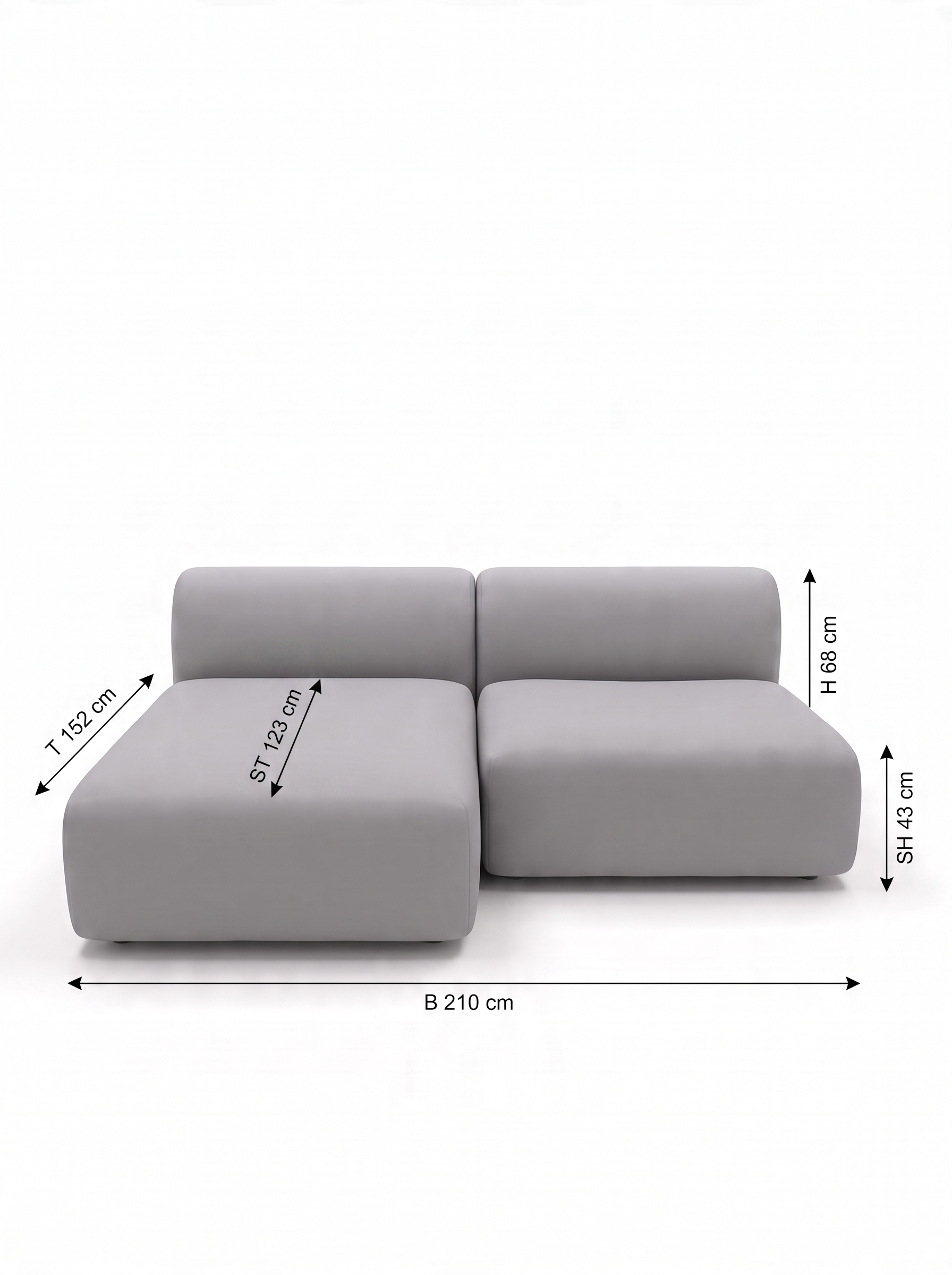 Faee Canapé d’angle modulaire ELIN