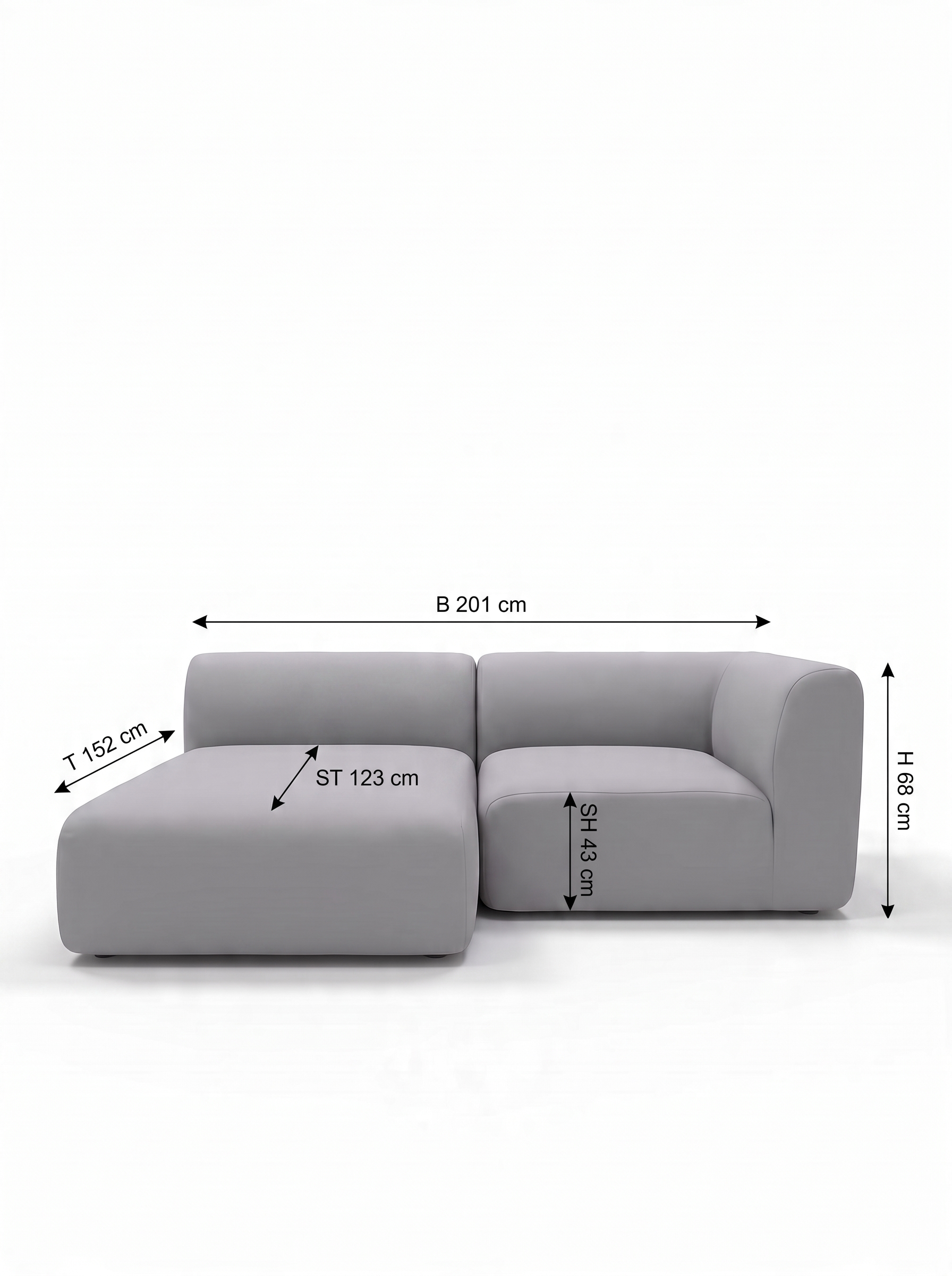 Faee Canapé d’angle modulaire ELIN