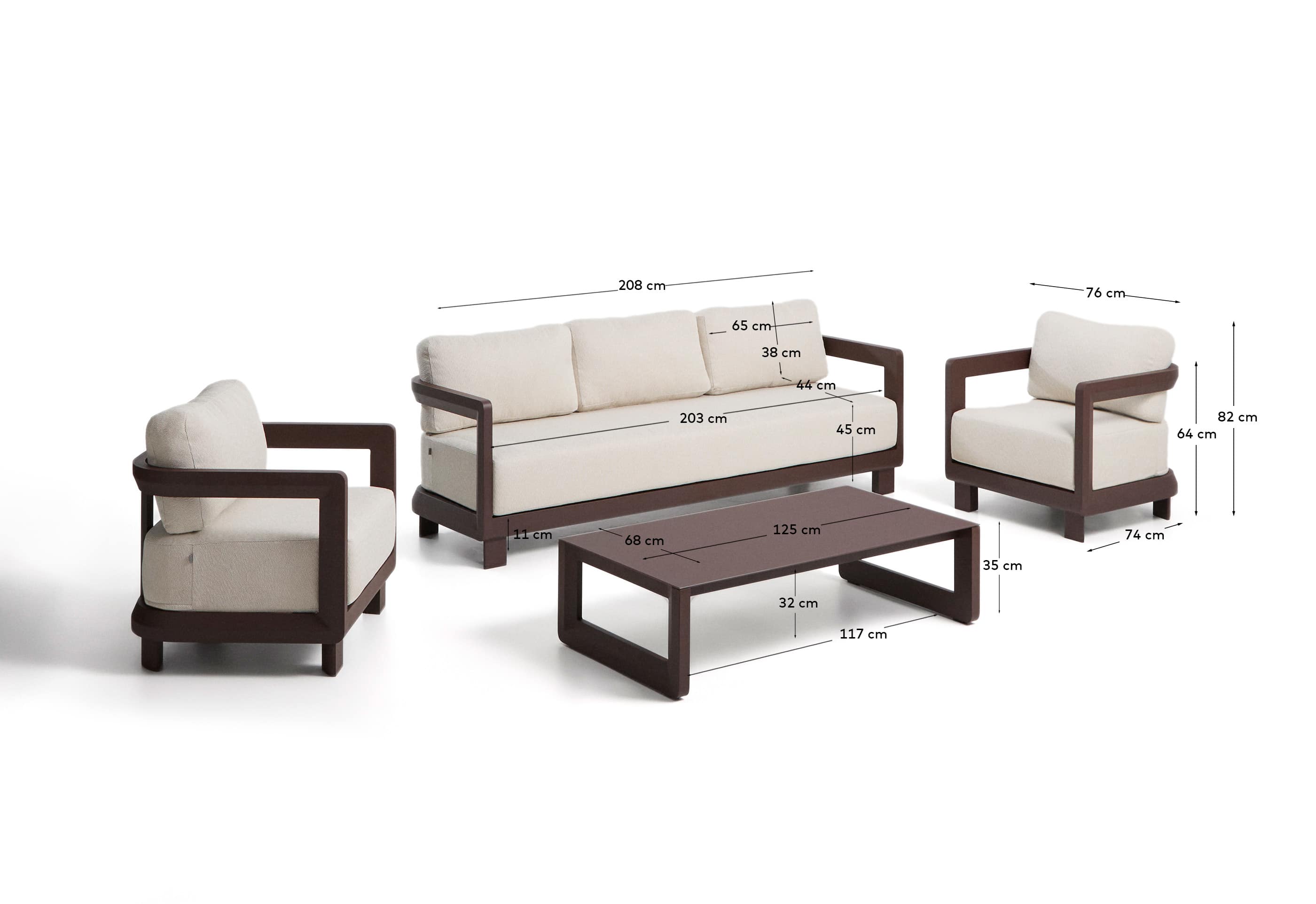 KAVE HOME Gartenlounge-Set NERANO