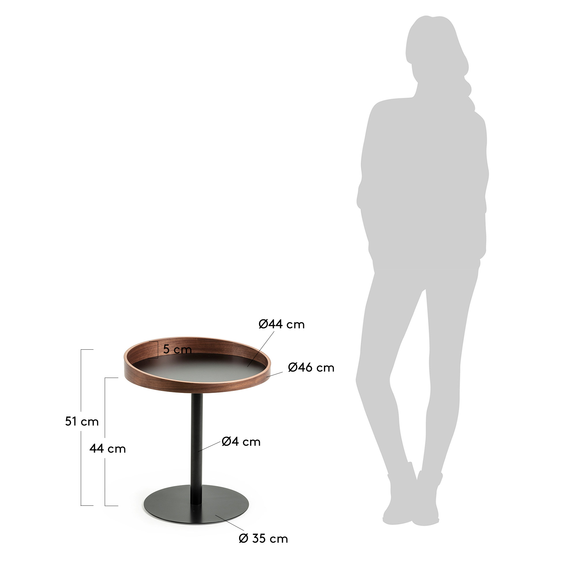 Kave Home Table d'appoint KAORI