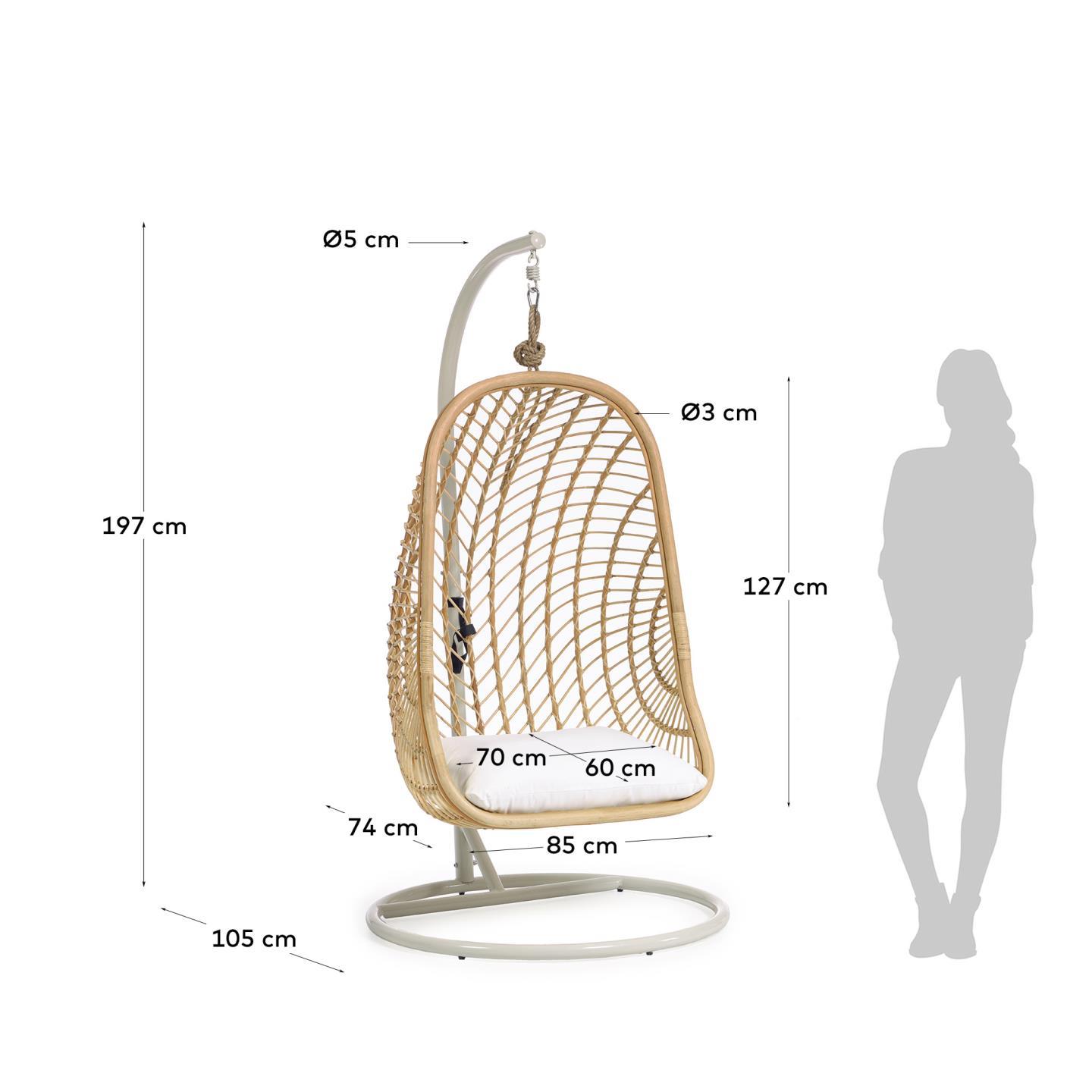 Fauteuil suspendu Kave Home « Outdoor » EKATERINA