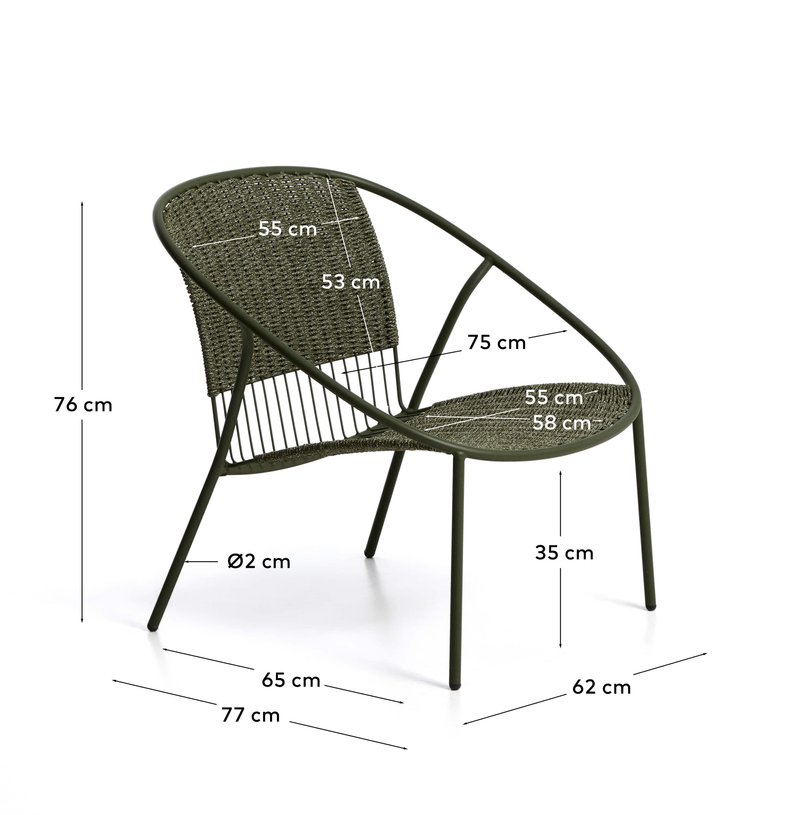 Kave Home Fauteuil de jardin ATRANI
