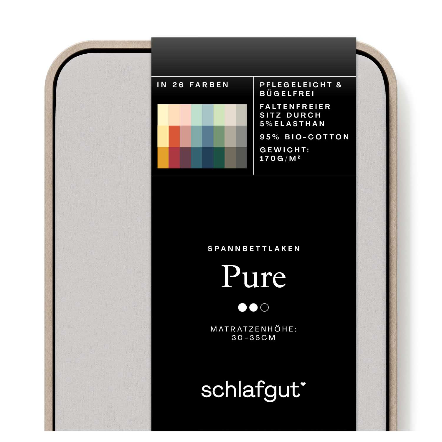 SCHLAFGUT Spannbettlaken PURE