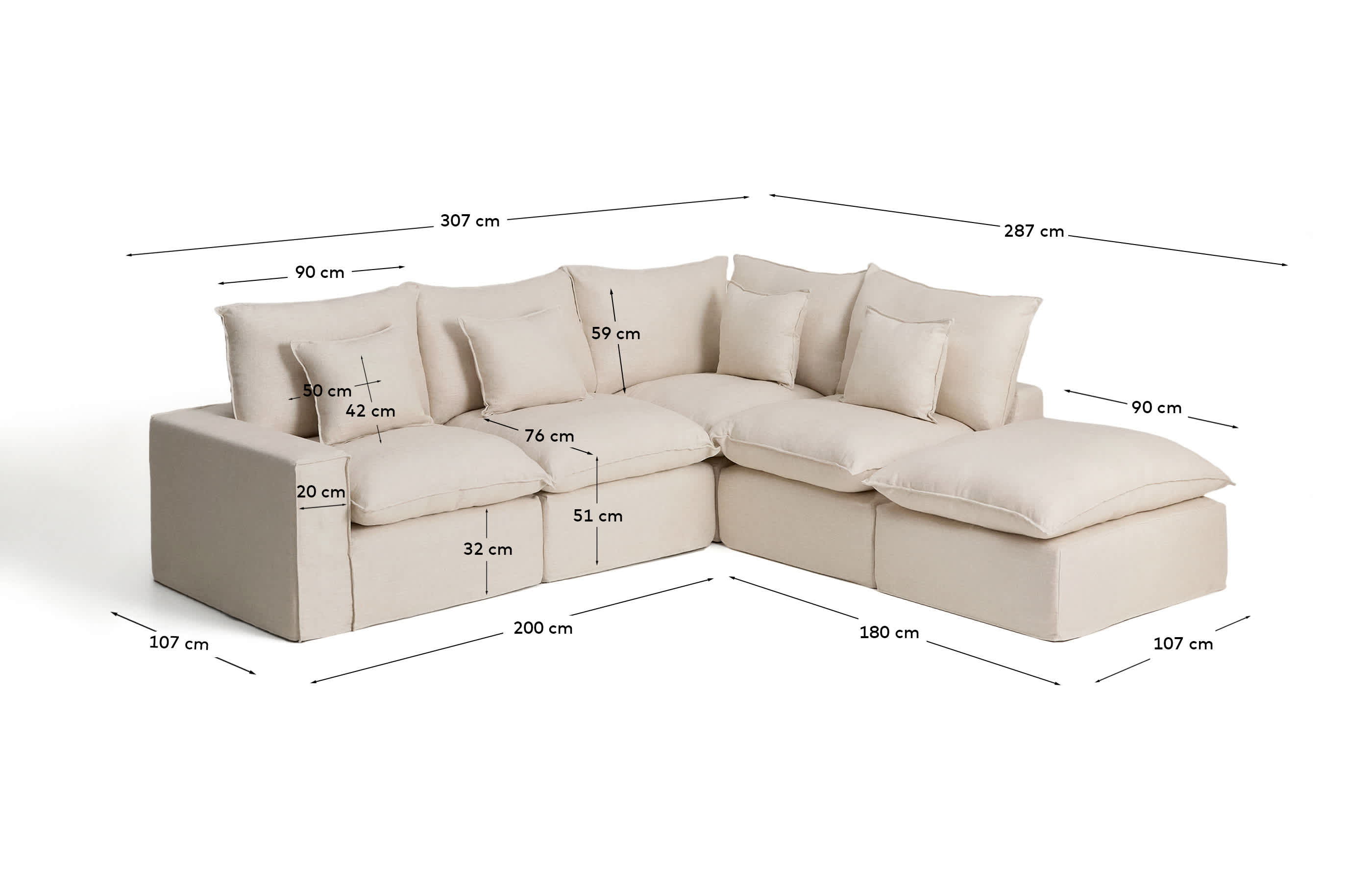 KAVE HOME Sofa ANARELA