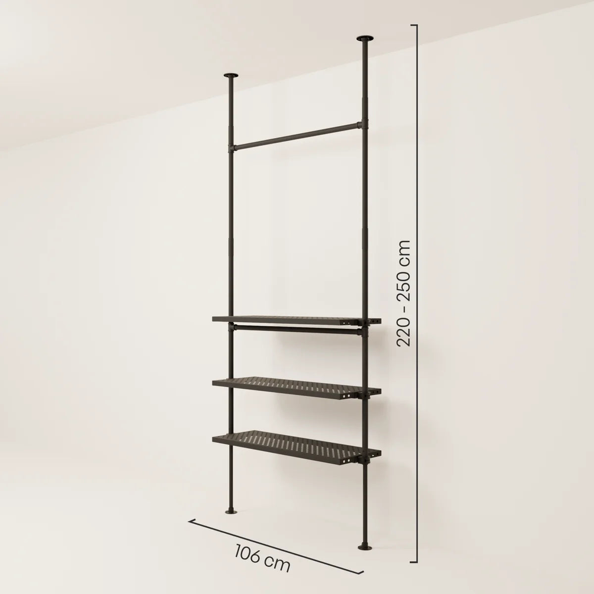 PAMO LOFT 1 METAL clothes rail system