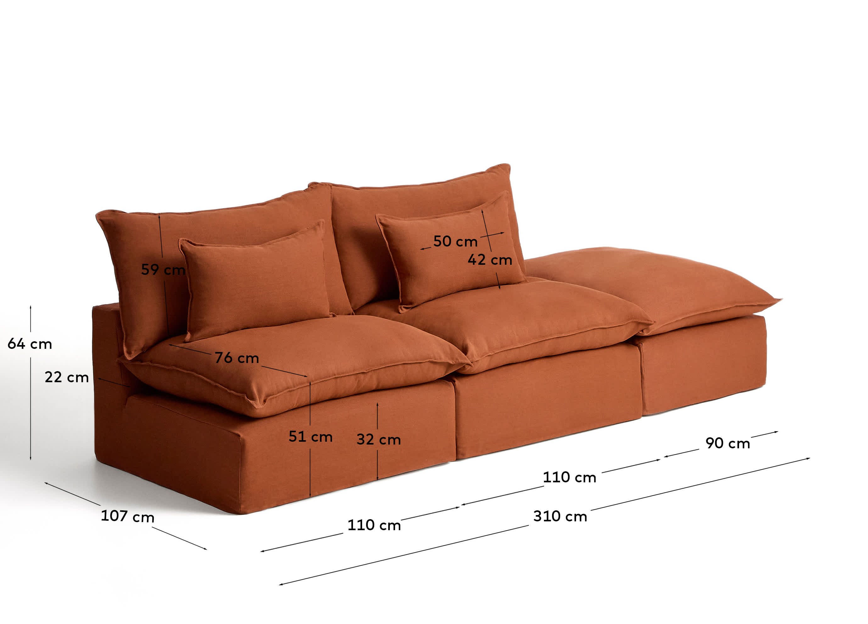 KAVE HOME Sofa ANARELA