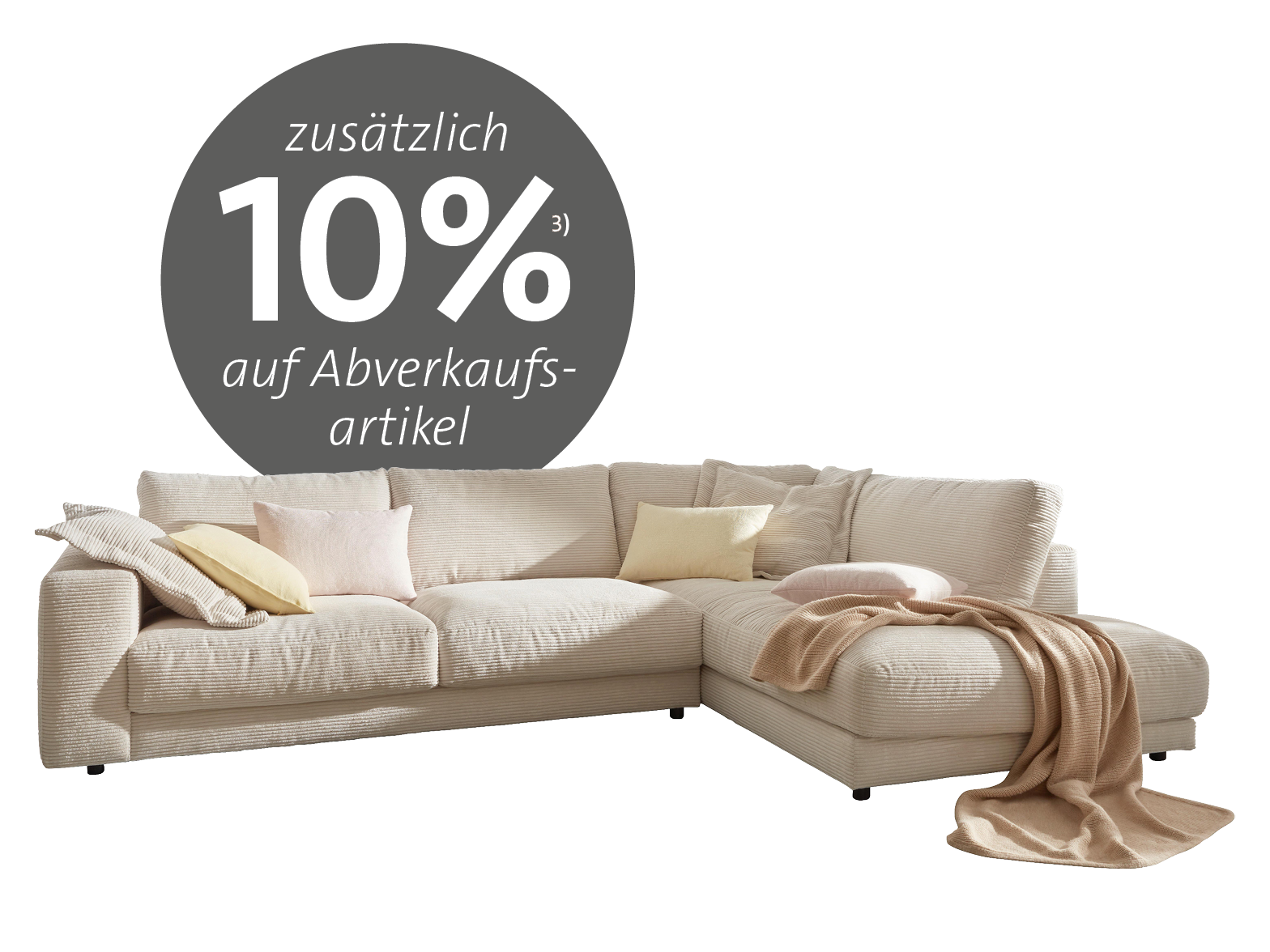 Zusätzlich 10 % auf Abverkaufsartikel sichern!