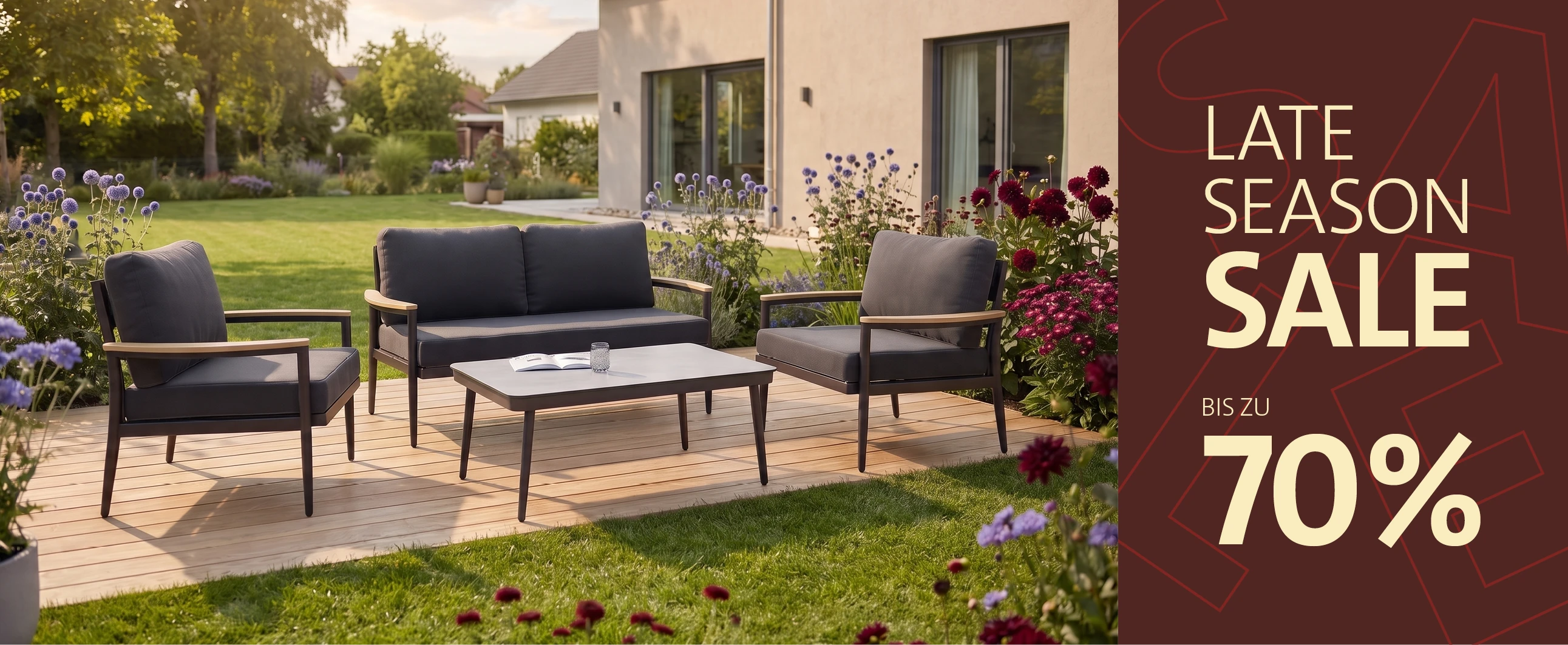 Letzte Chance – Bis zu 70 % auf Gartenmöbel!