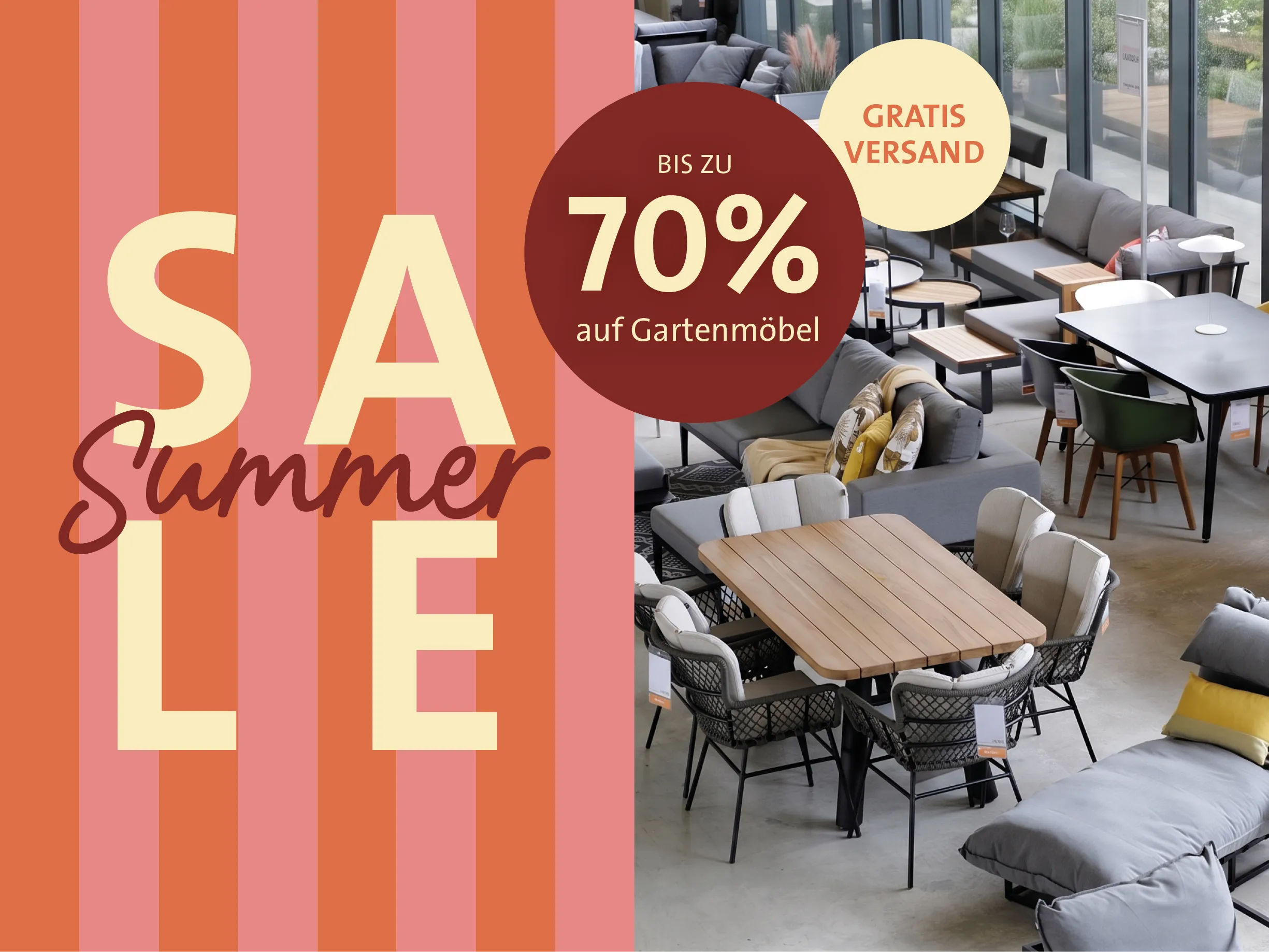 Summer Sale – bis zu 70 % auf Gartenmöbel!