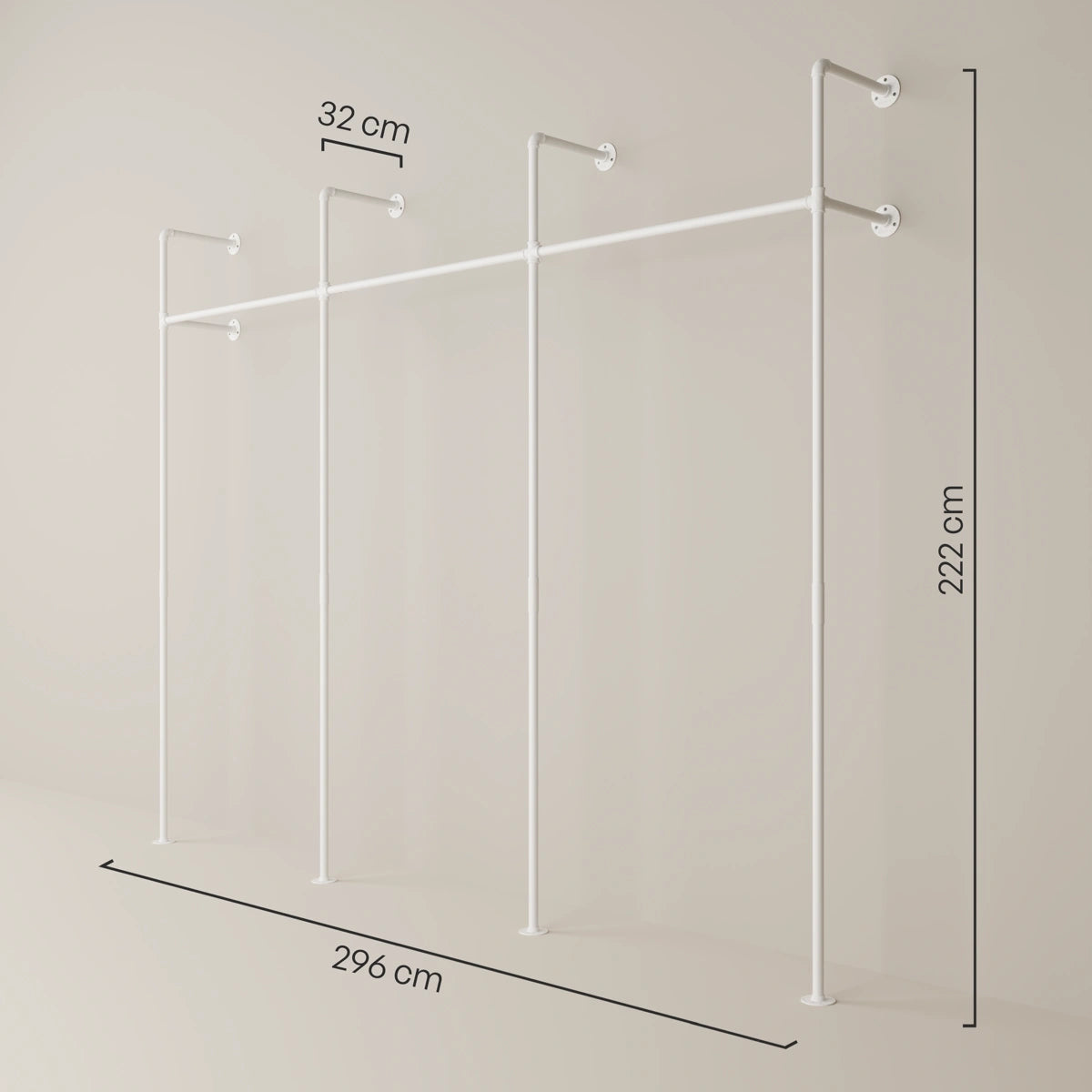 PAMO Kleiderstangensystem KIM 3