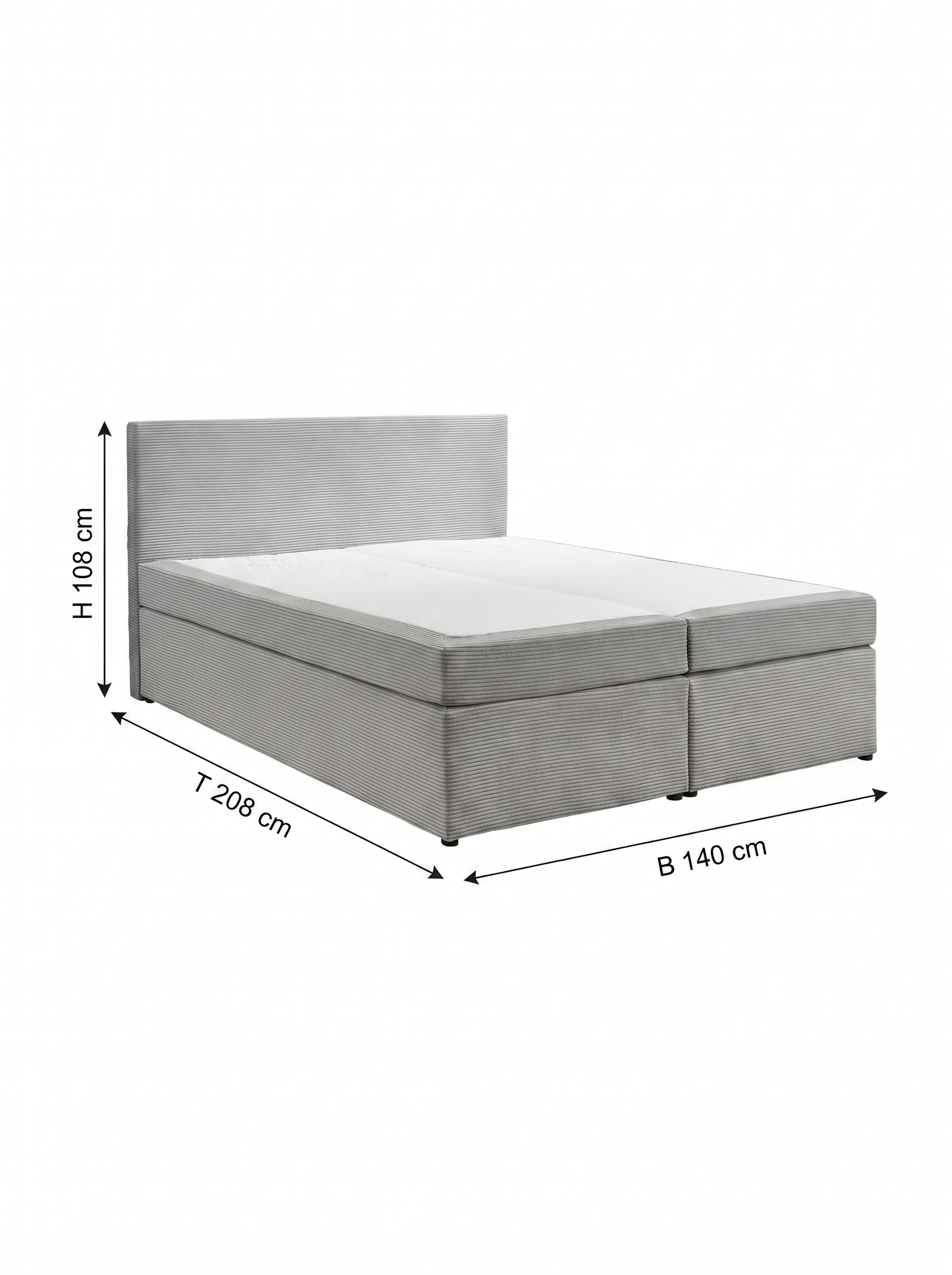 Lit à sommier tapissier Sun Garden ASPEN BX890