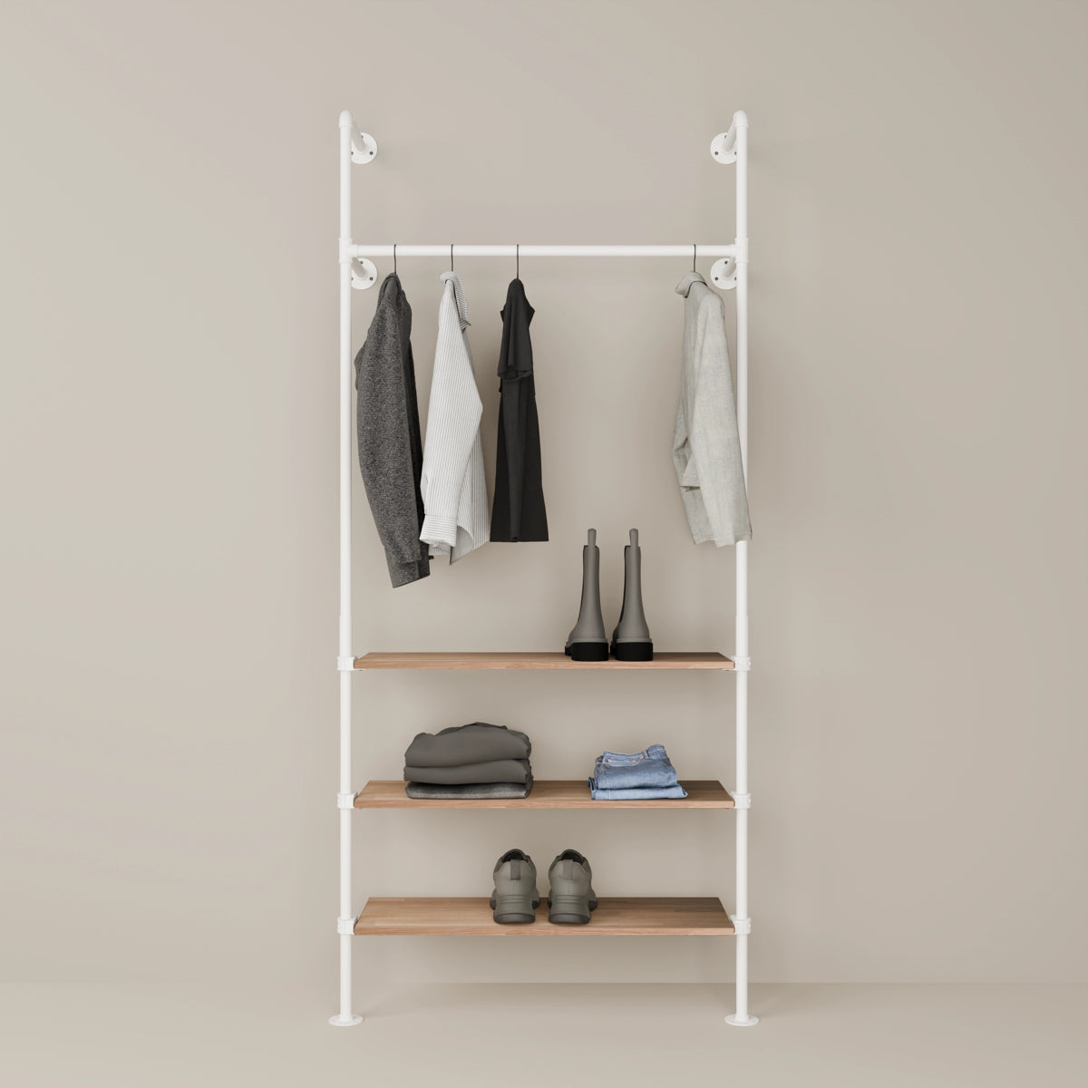 Système de tringle à vêtements PAMO KIM 1 OAK
