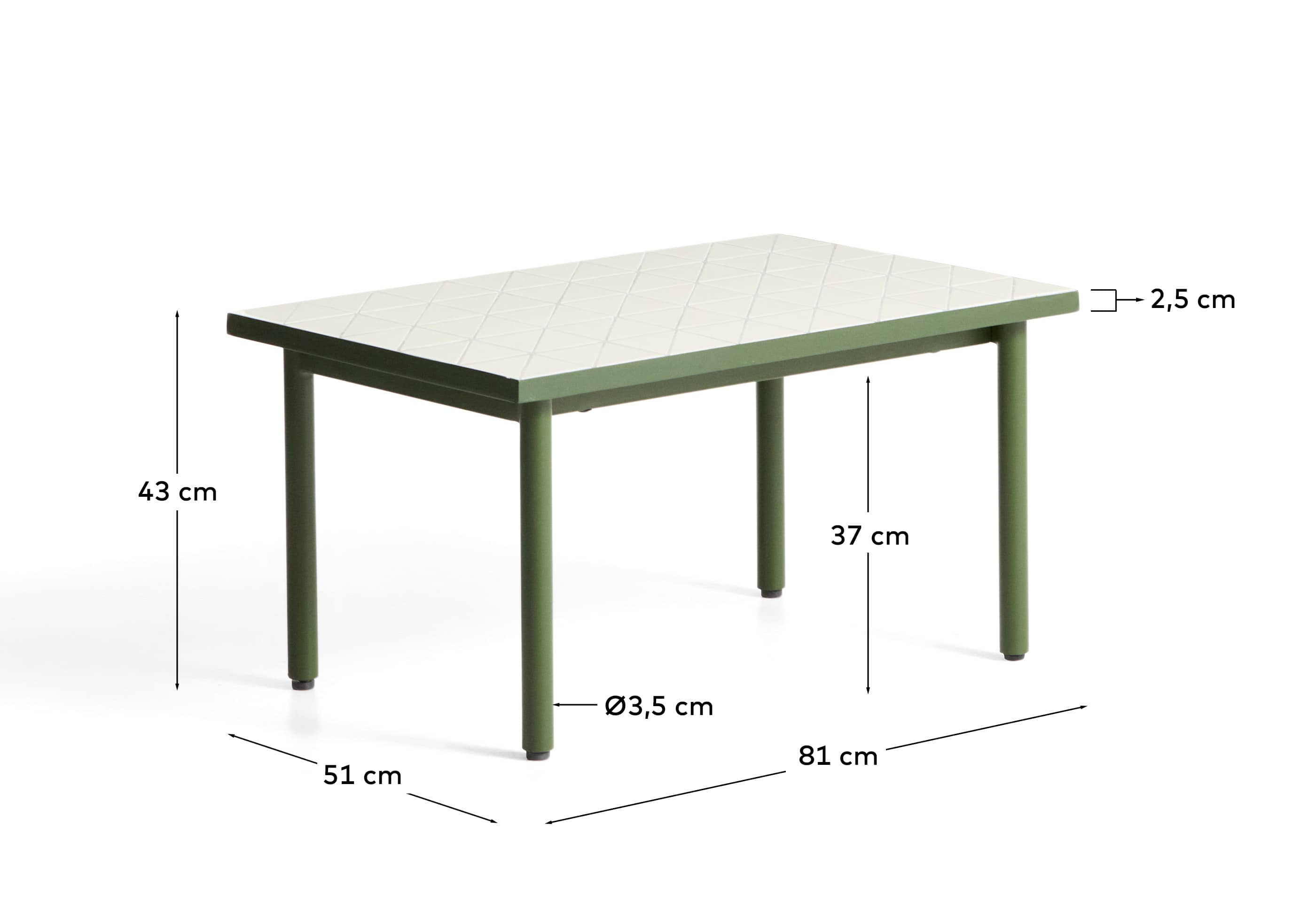 KAVE HOME Beistelltisch Outdoor MAURINA