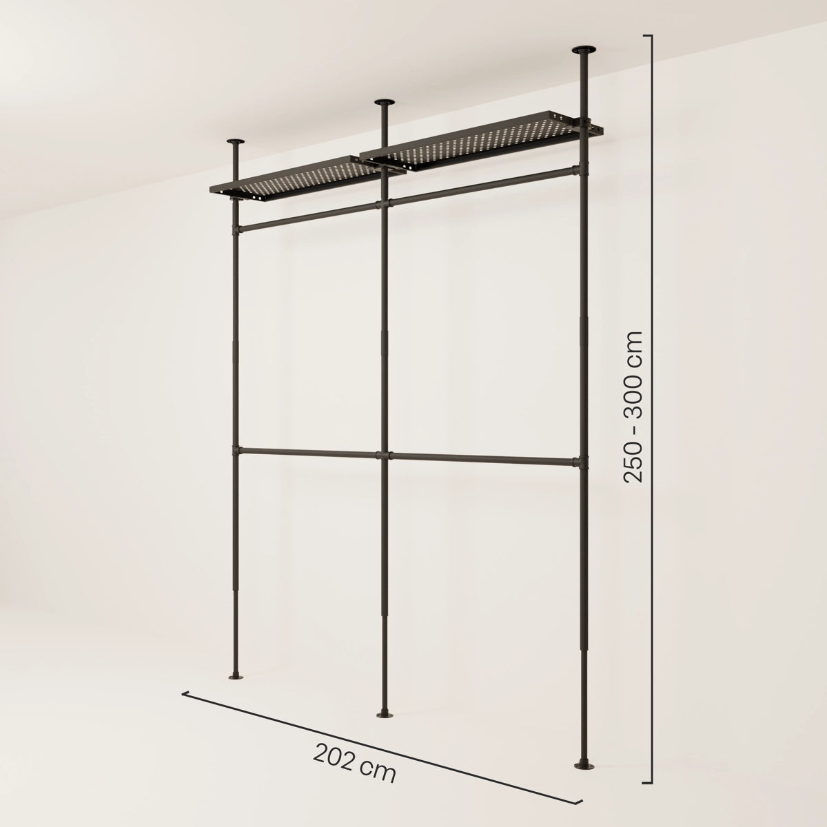 PAMO Kleiderstangensystem LOFT 2 METAL