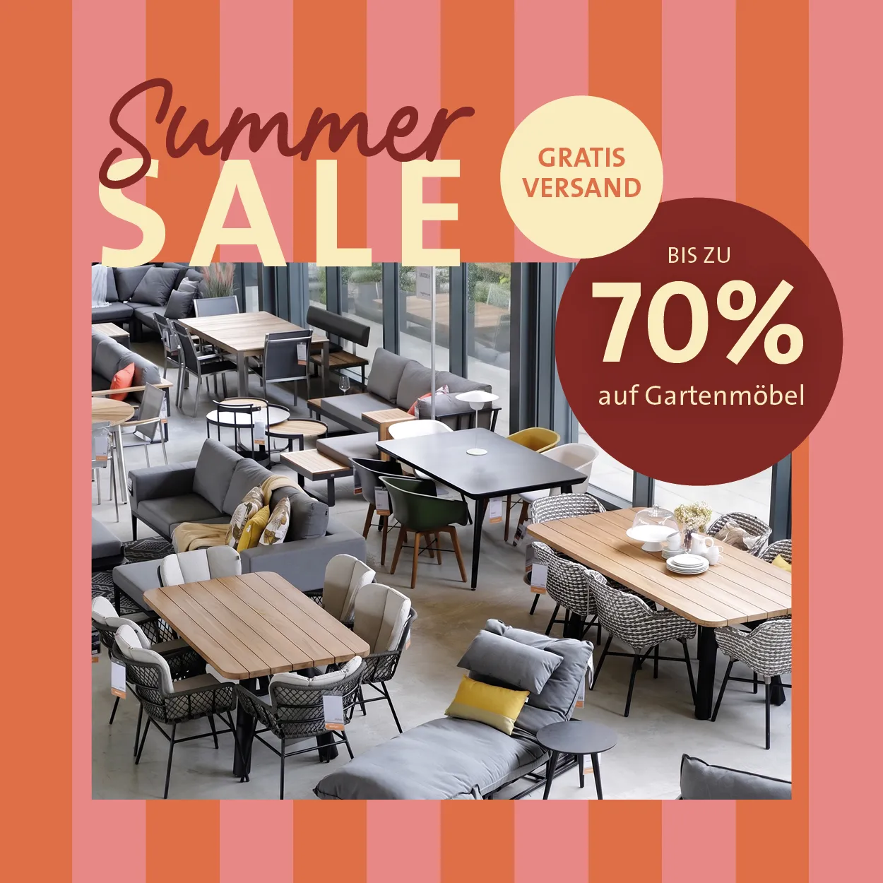 Summer Sale – bis zu 70 % auf Gartenmöbel!