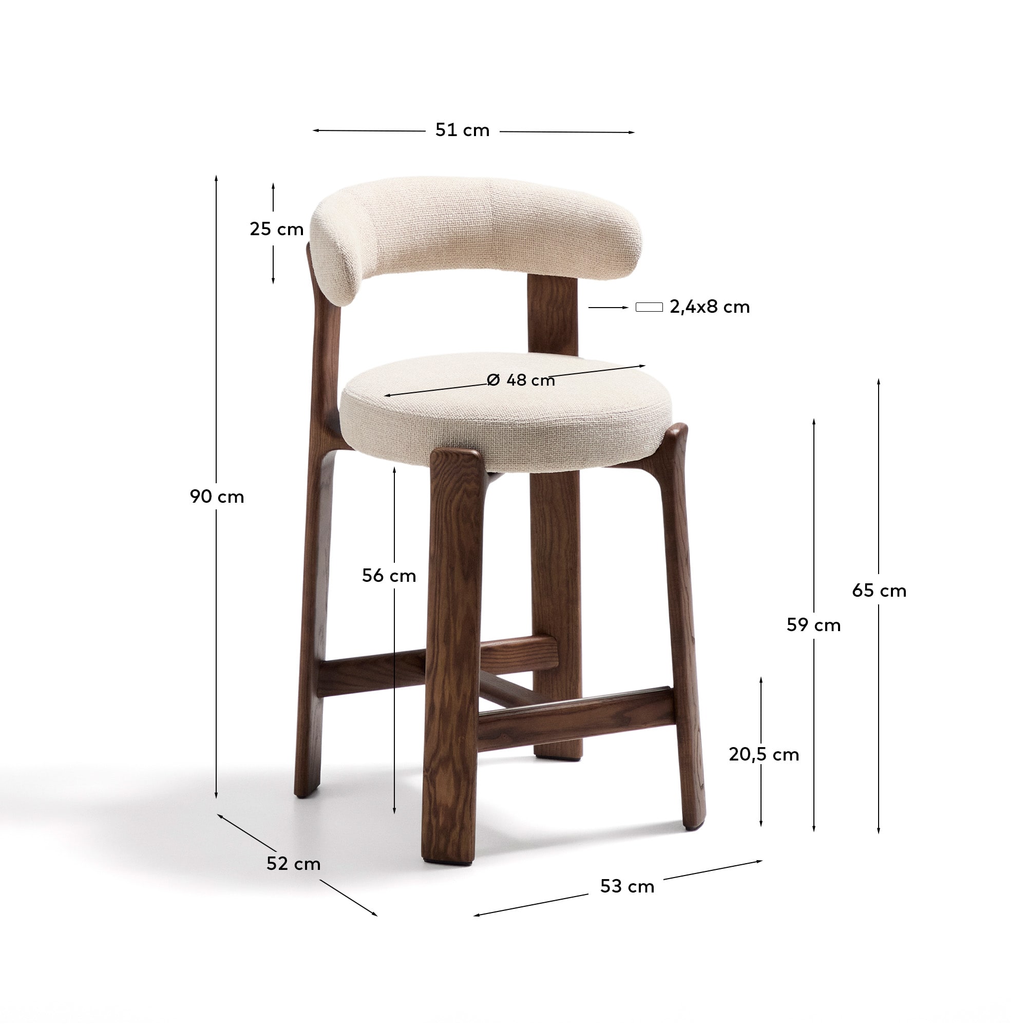 Tabouret GRANITE de Kave Home