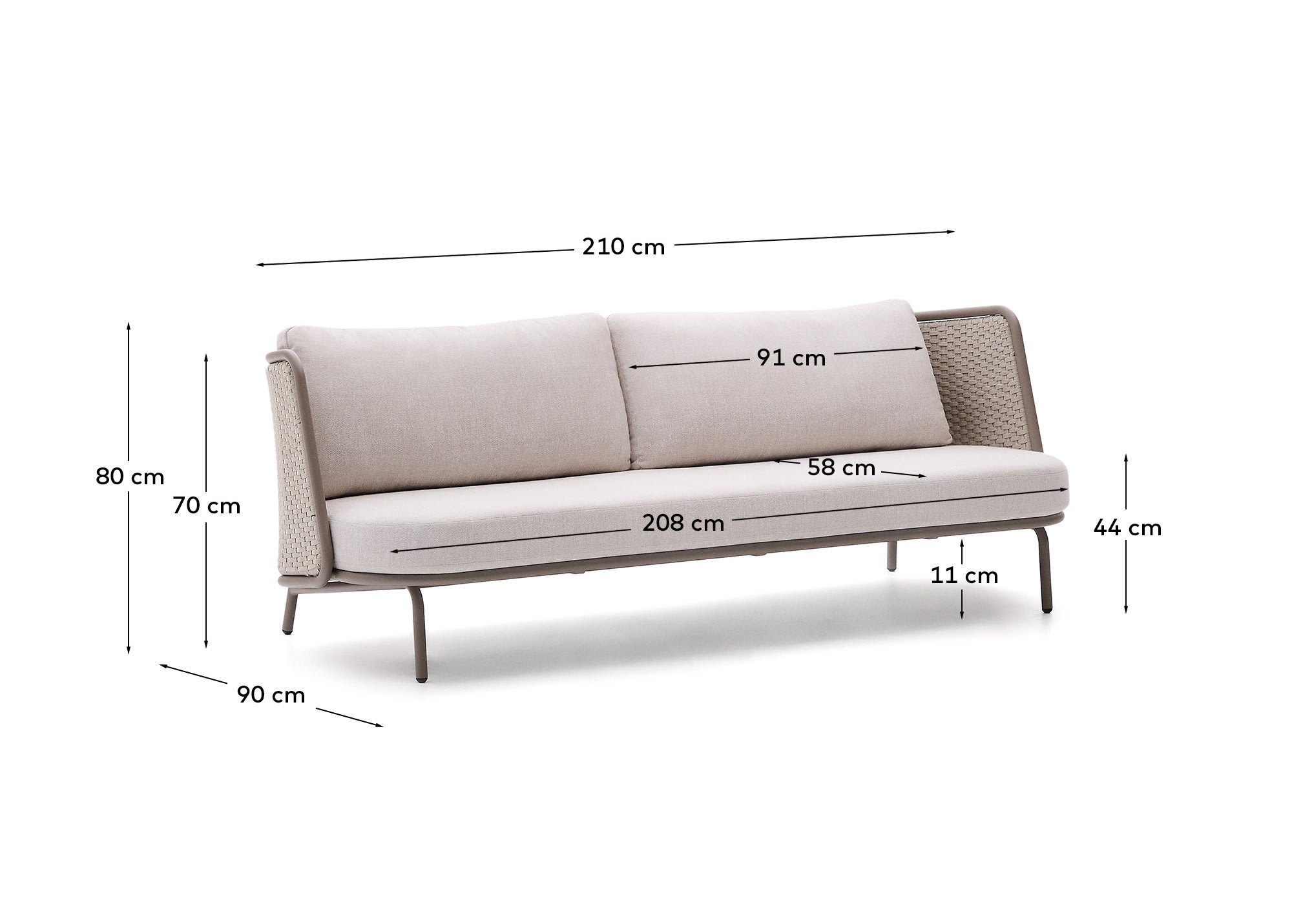 KAVE HOME Gartensofa SEDALIS