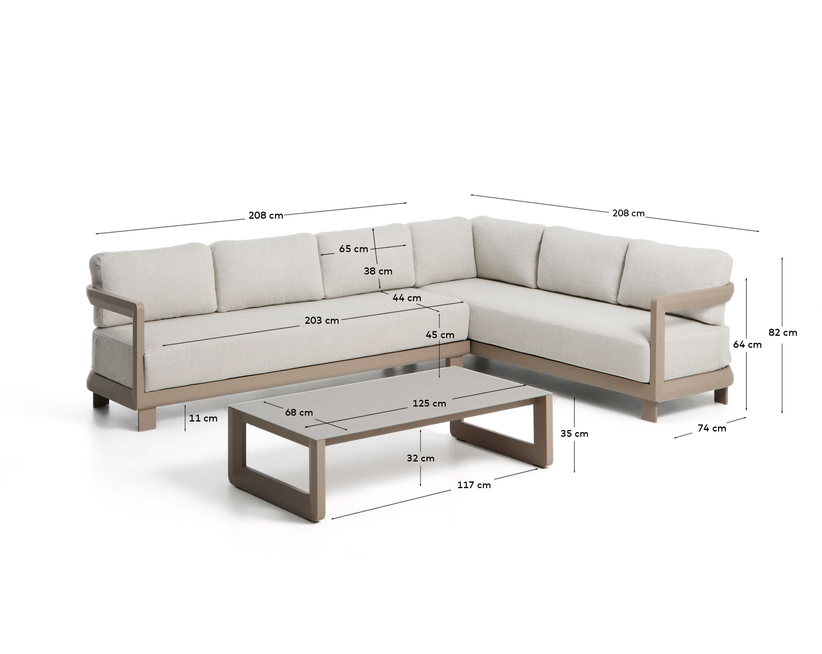 KAVE HOME Gartenlounge-Set NERANO
