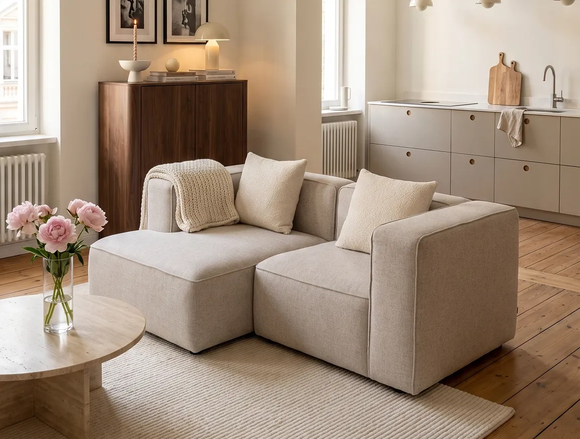 FLYNNA als Zweisitzer mit Longchair rechts